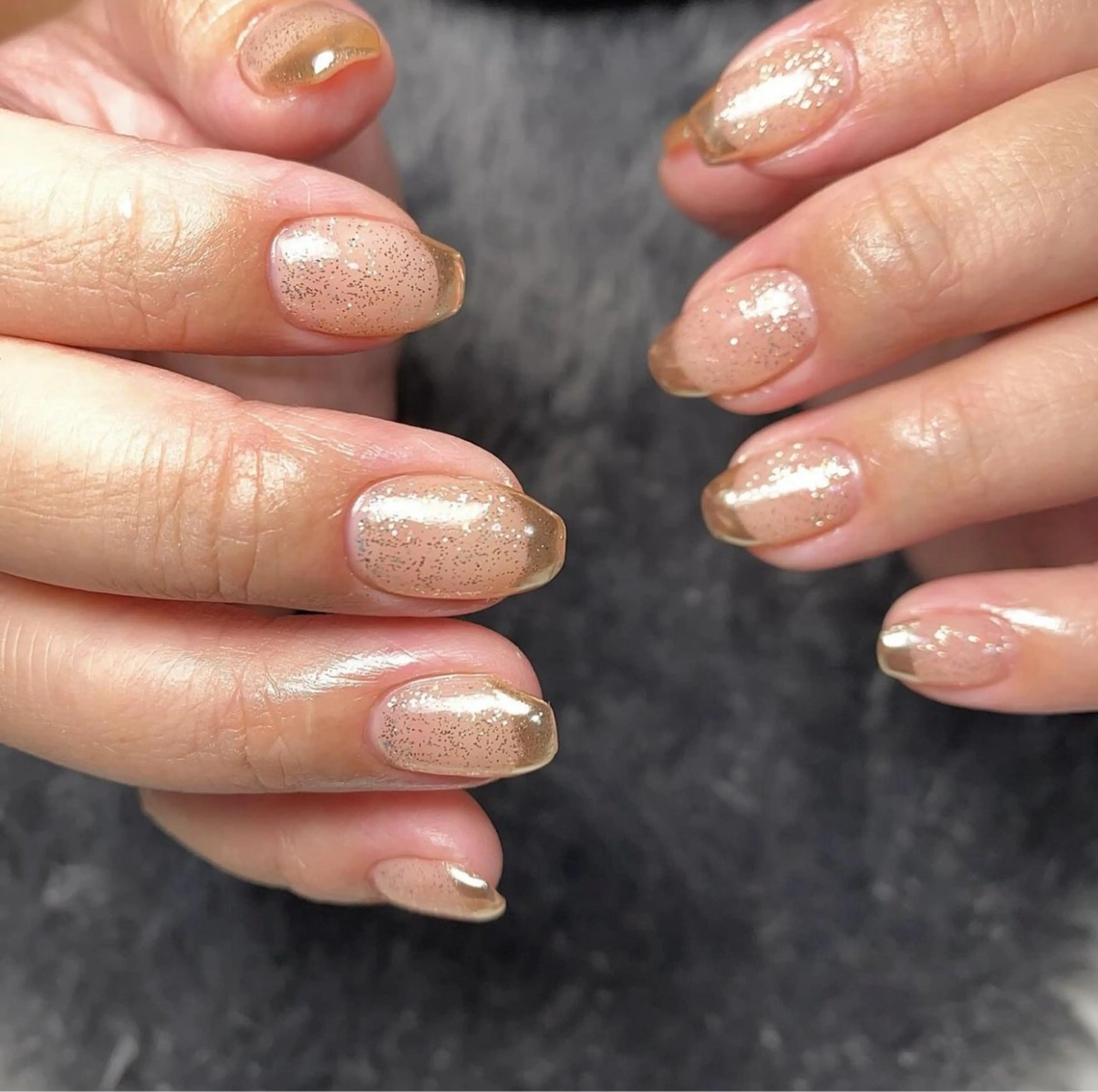 ネイル フレンチネイル ミラーネイル popo-nail所属・個性派/ちゅるん/ モチ好評◎|MIKIのネイルデザイン