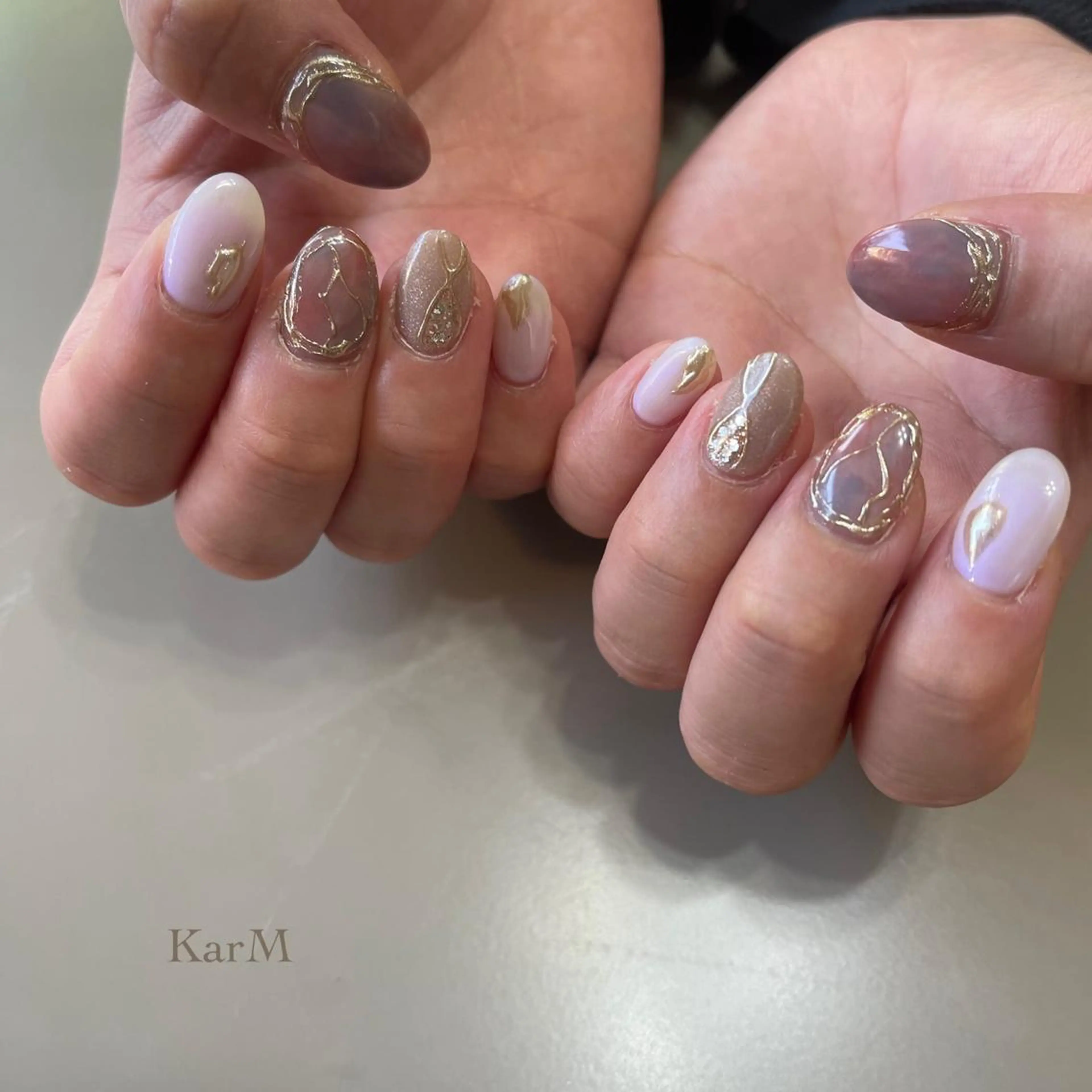 ネイル アートネイル オーロラネイル チークネイル フットネイル フレンチネイル ハンドネイル ogino karinのネイルデザイン