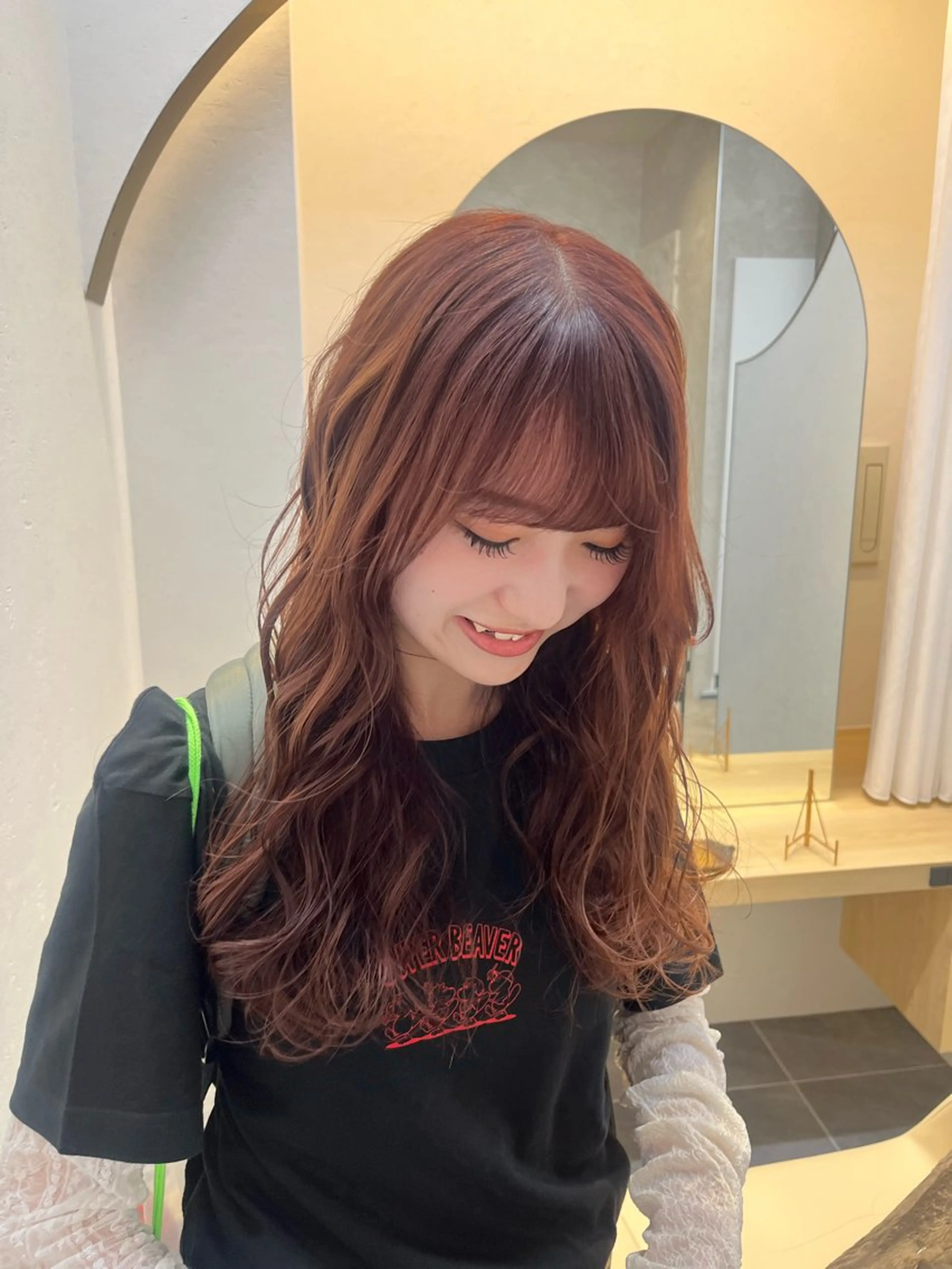 ロング カラー 柔らかい艶暖色 レイヤー🫧姫汝のヘアスタイル