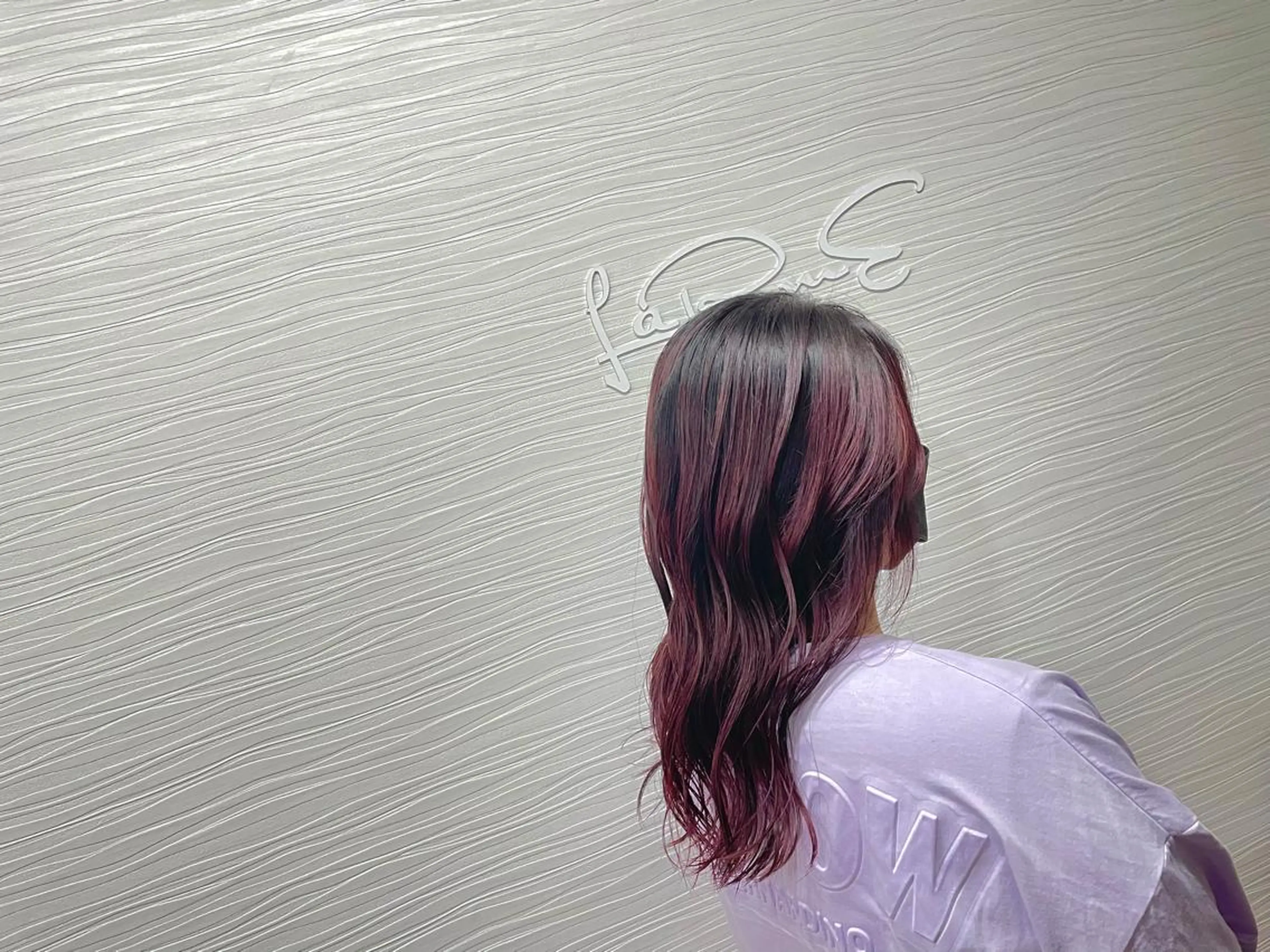 セミロング カラー ブリーチ ブリーチなしカラー カット ヘアカラー LaRmE Ayumi.のヘアスタイル