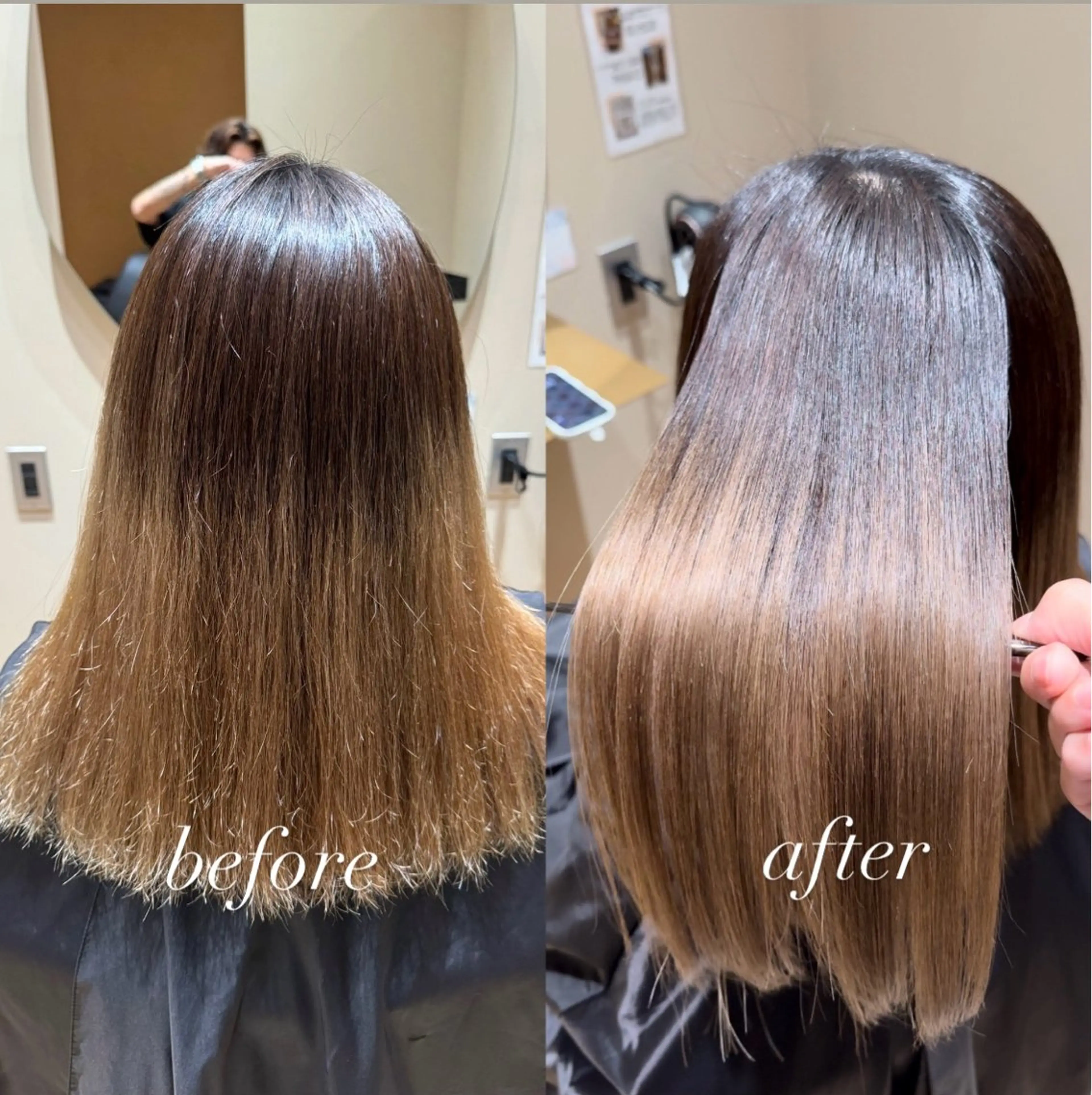 セミロング 縮毛矯正 カット 縮毛矯正 トリートメント 🥇美髪特化🥇 店長✨ミヨカワのヘアスタイル