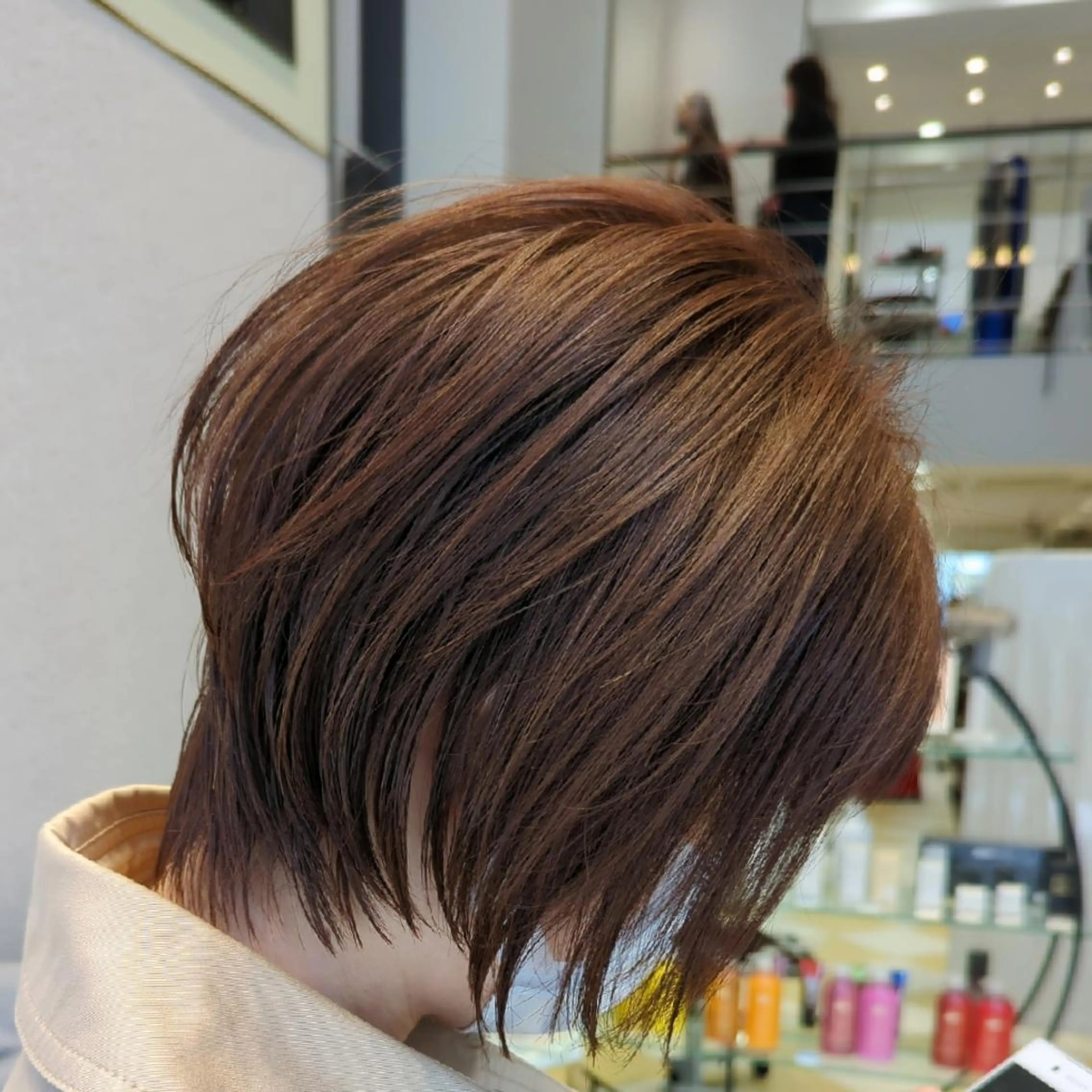 ミディアム カラー ボブ カット ヘアカラー トリートメント ヘアセット  知念　香トータル ビューティー🌷のヘアスタイル