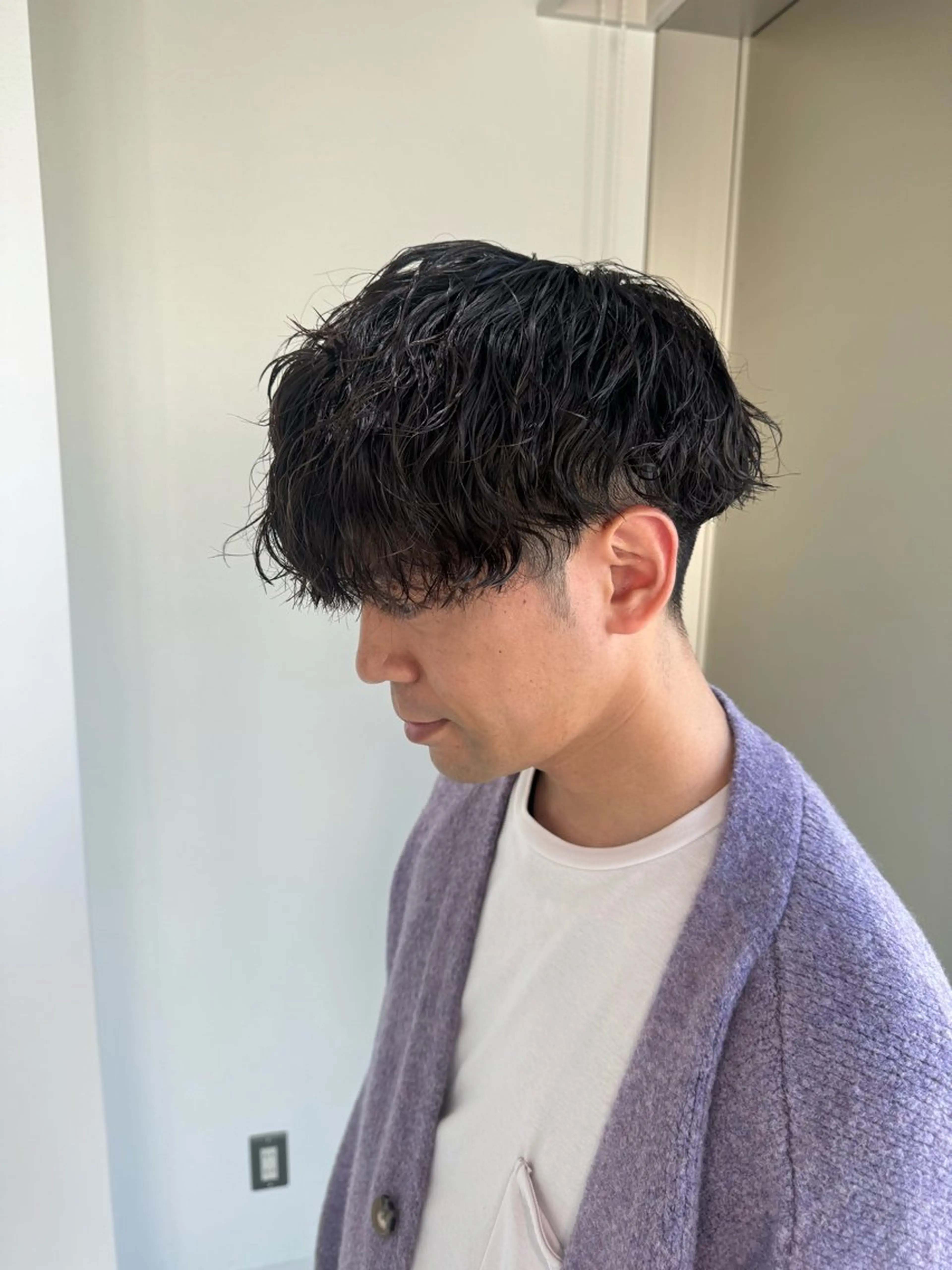 パーマ メンズ カット パーマ 店長　MANAMI ／ブリーチ／骨格ボブのヘアスタイル