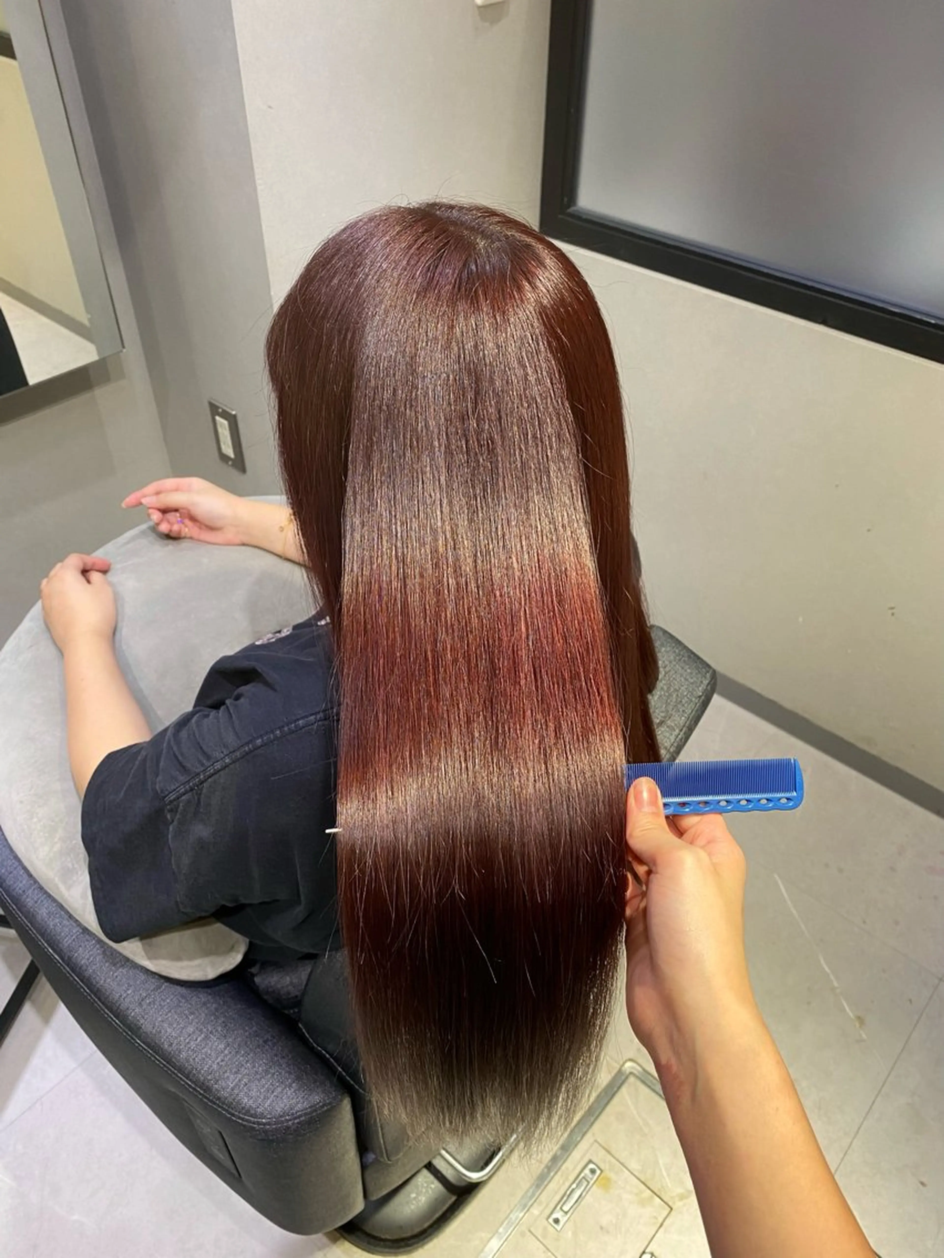 ロング ピンクラベンダー トリートメント 酸熱トリートメント 🫧髪質改善 🌼きさき🌼のヘアスタイル