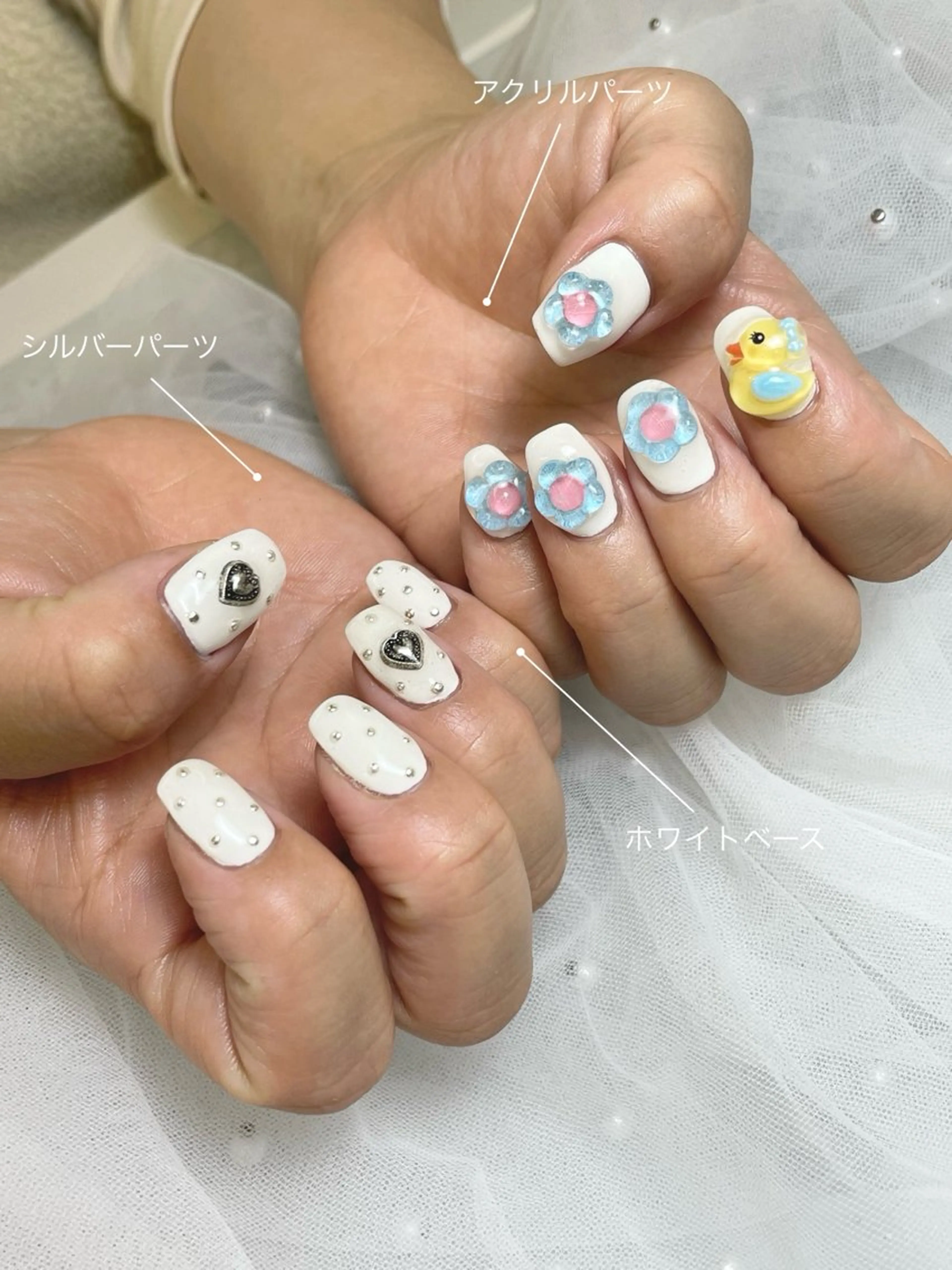 ネイル ハンドネイル フットネイル パーツたくさん🍓 SUMIのネイルデザイン