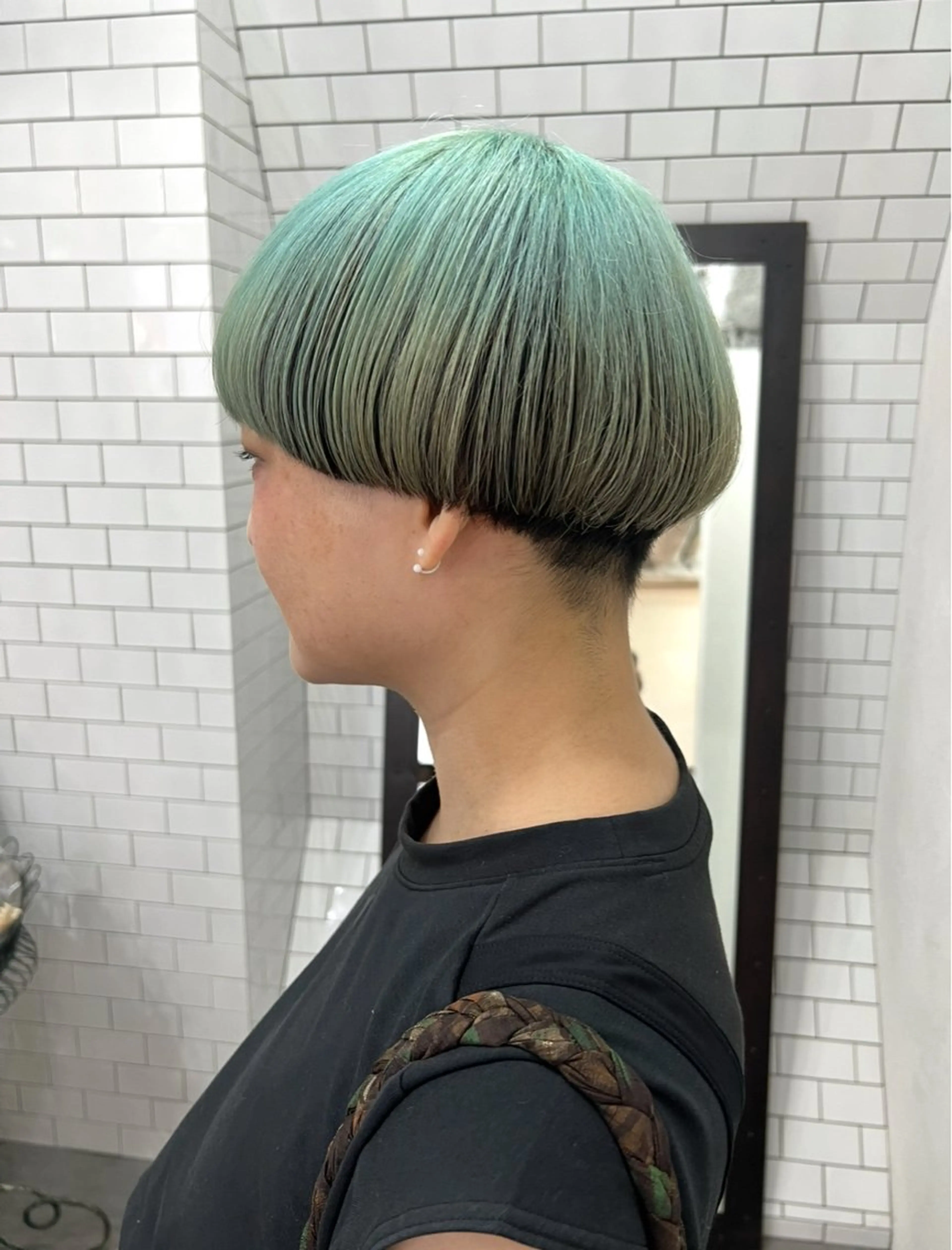 ショート カット ヘアカラー トリートメント 紙屋町ショート /ボブ　パーマ河内蓮のヘアスタイル