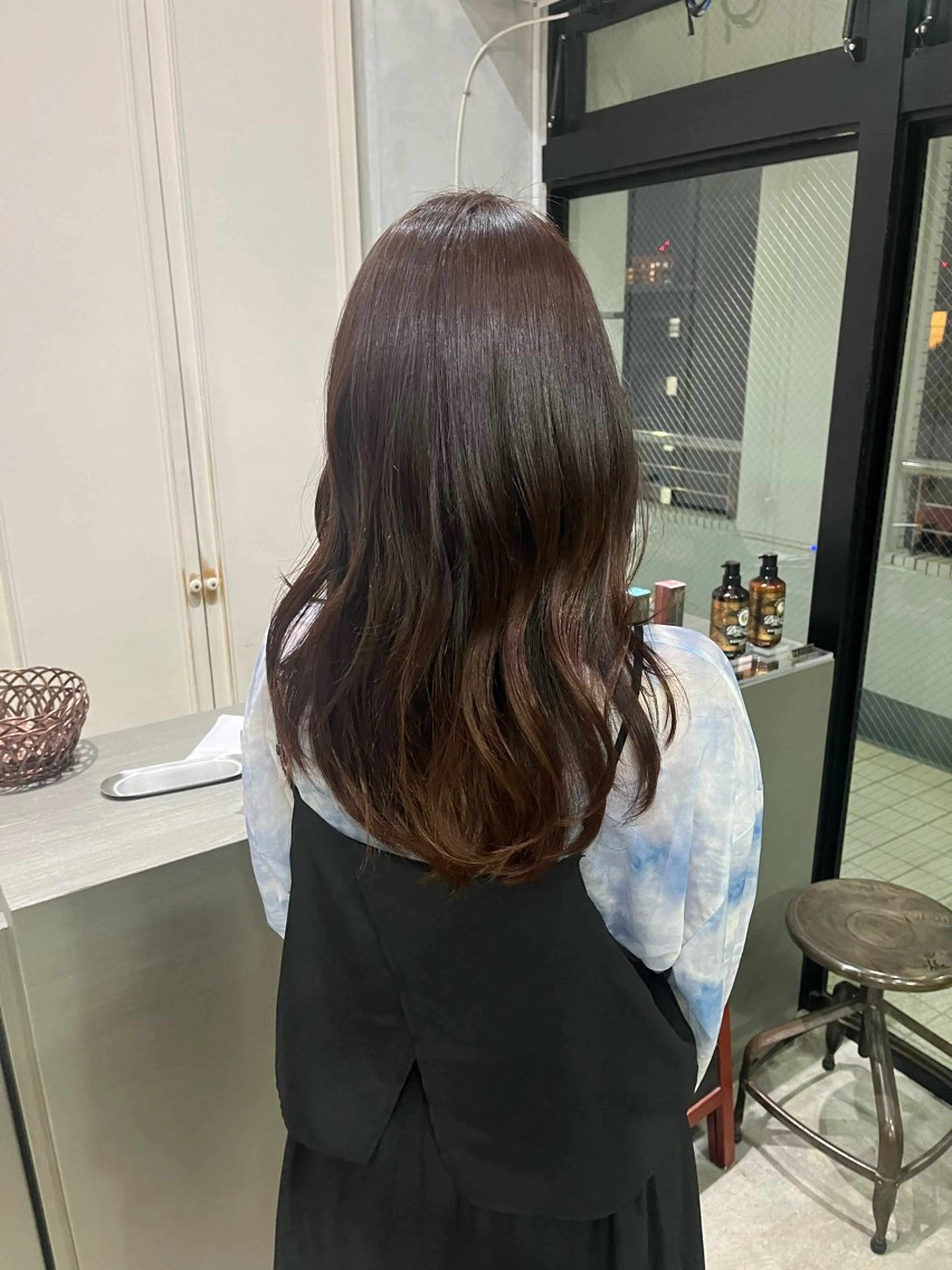 ロング 髪質改善×ブリーチ 無しWカラー🫧天神のヘアスタイル