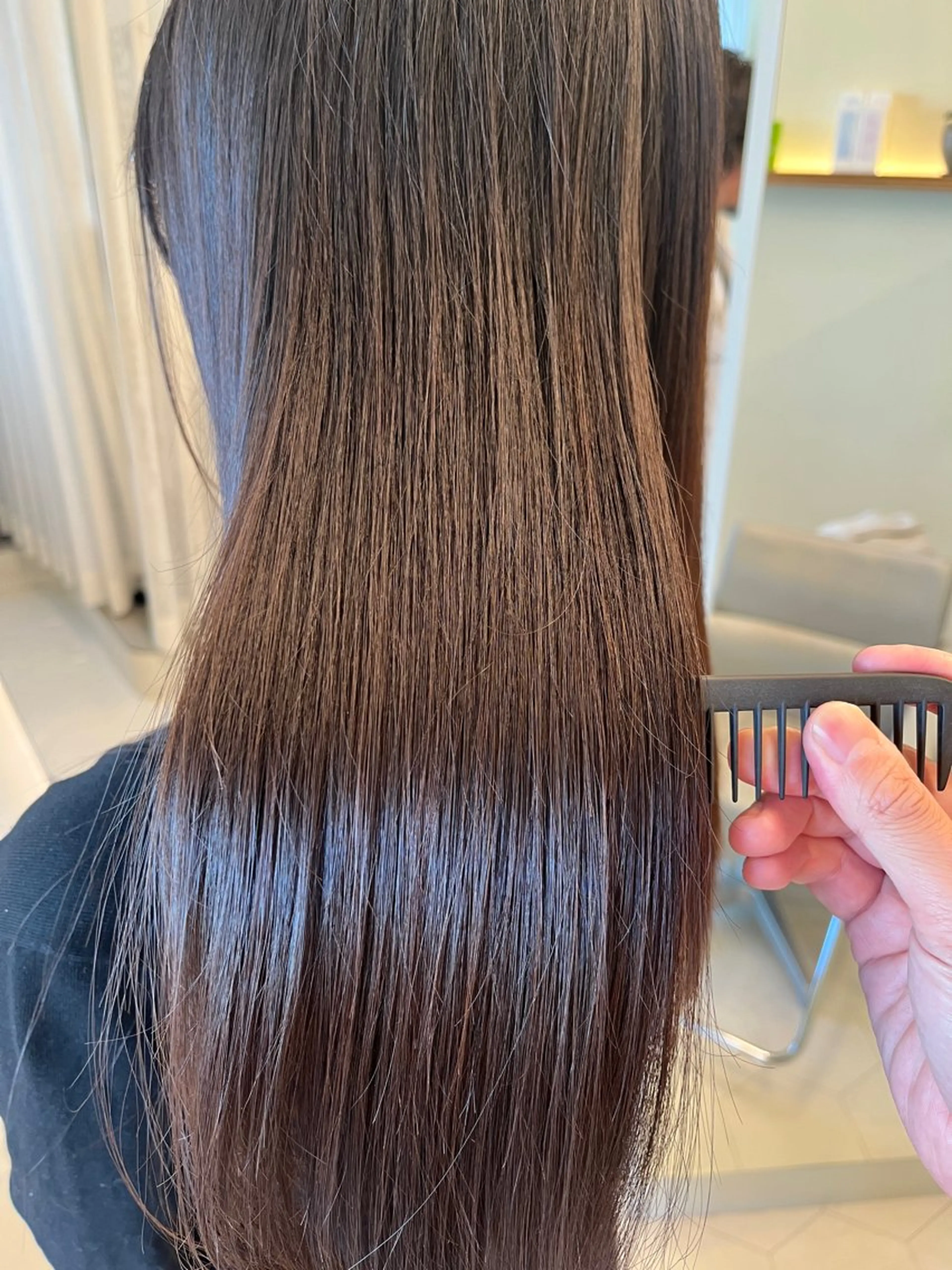 ロング 縮毛矯正 酸性ストレート カット 縮毛矯正 髪質改善/縮毛矯正 艶髪🔥高杉のヘアスタイル
