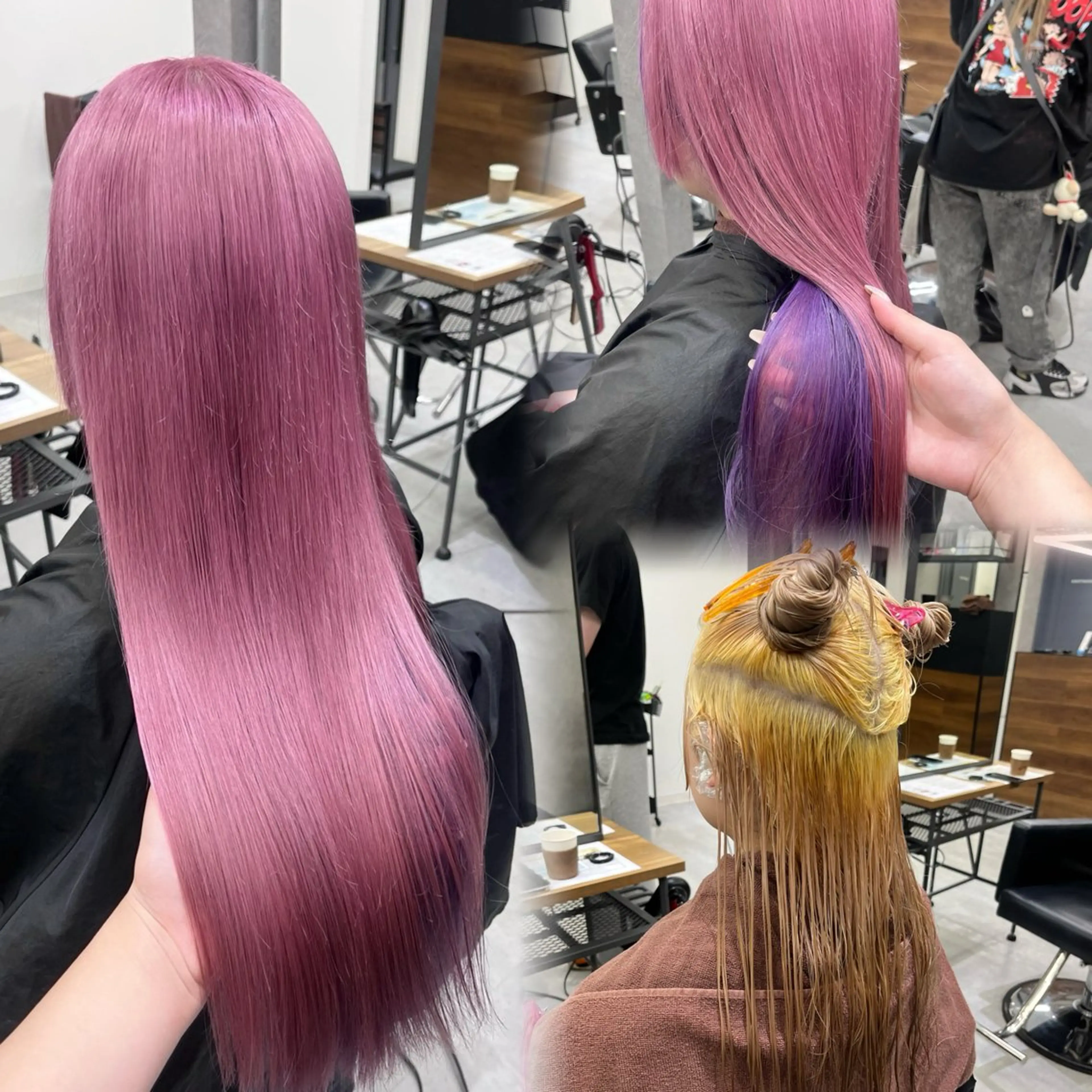 ロング ヘアカラー トリートメント RIO🩶NEXT/ エクステ/ハイトーンのヘアスタイル