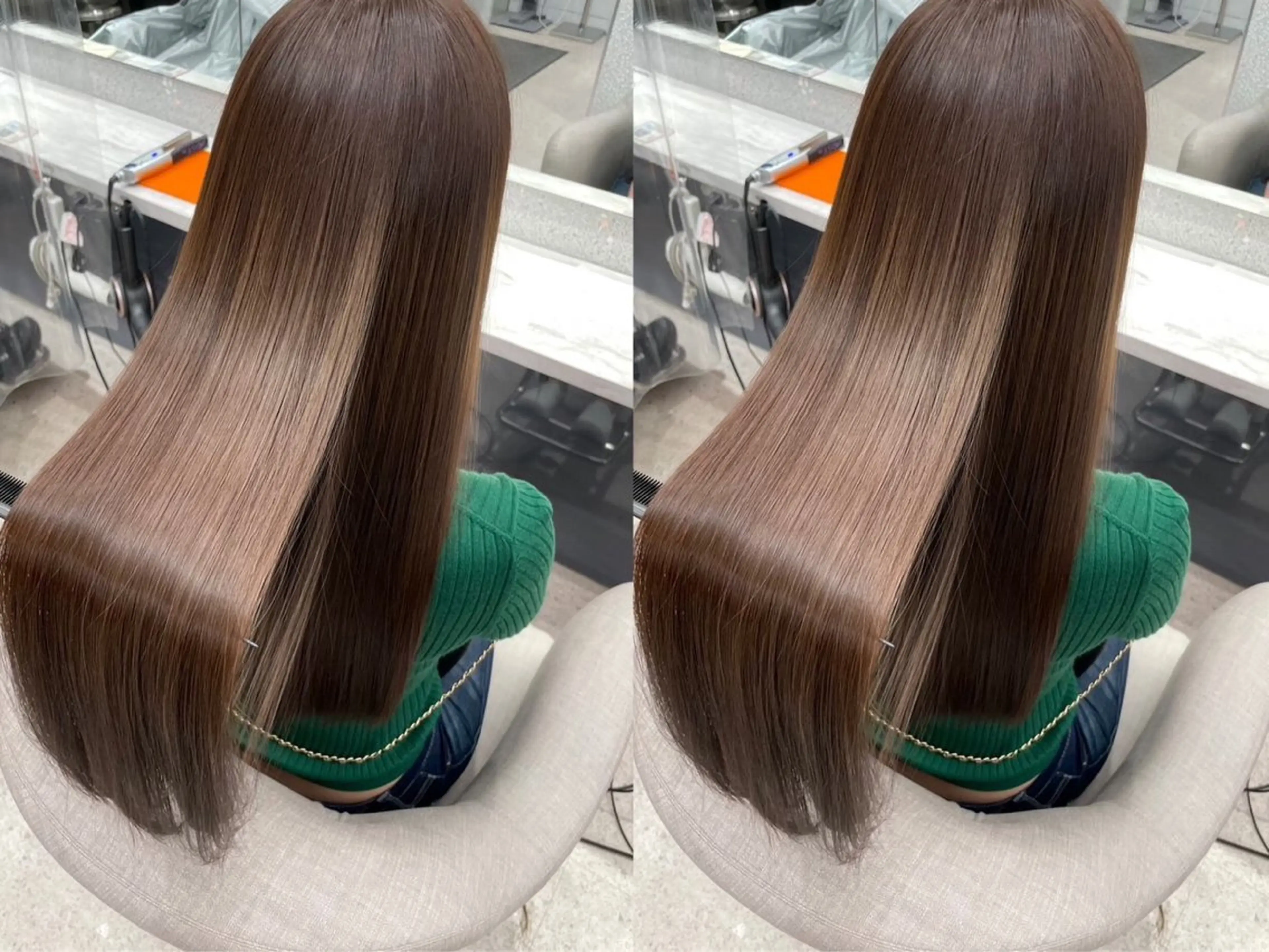 ロング カラー 顔まわりレイヤー 韓国風ヘア レイヤーカット ウルフカット ウルフレイヤー レイヤー/艶カラー /韓国ヘア/高松のヘアスタイル