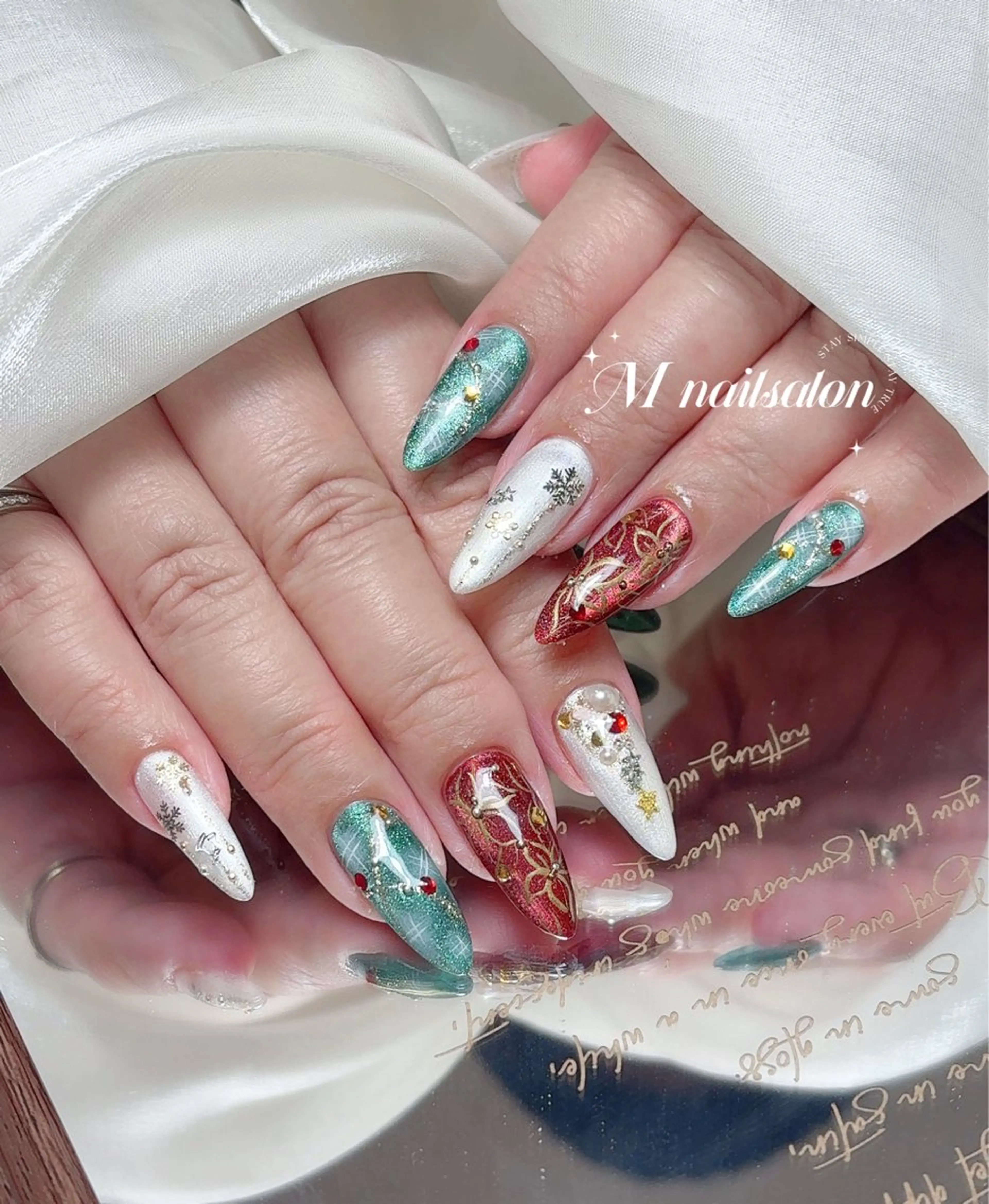 ネイル ハンドネイル M🌷nail 長さだし専門店のネイルデザイン