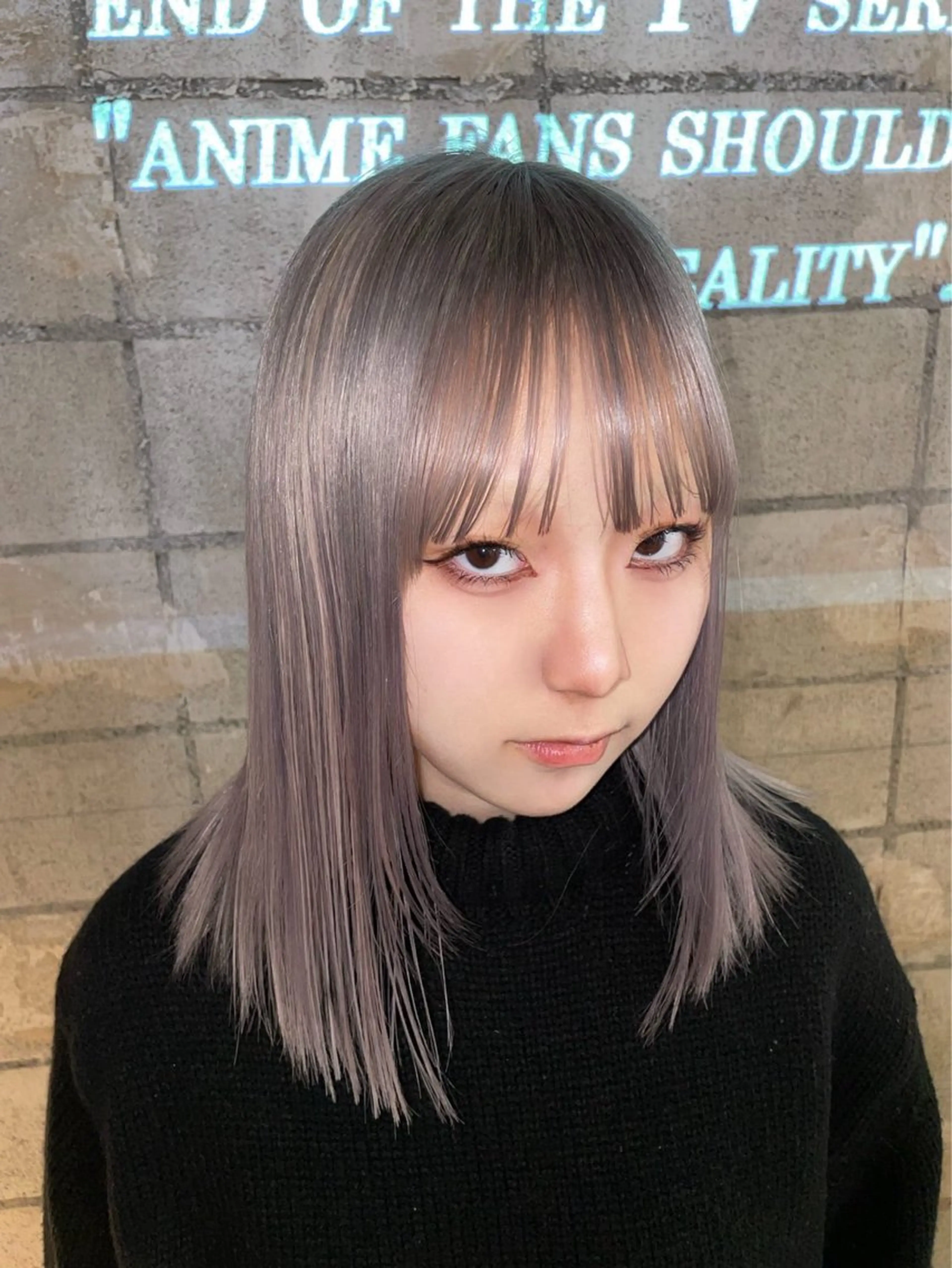 セミロング カラー ダブルカラー シルバー ホワイトシルバー エクステ デザインカラー★★★ Haco+shihoのヘアスタイル