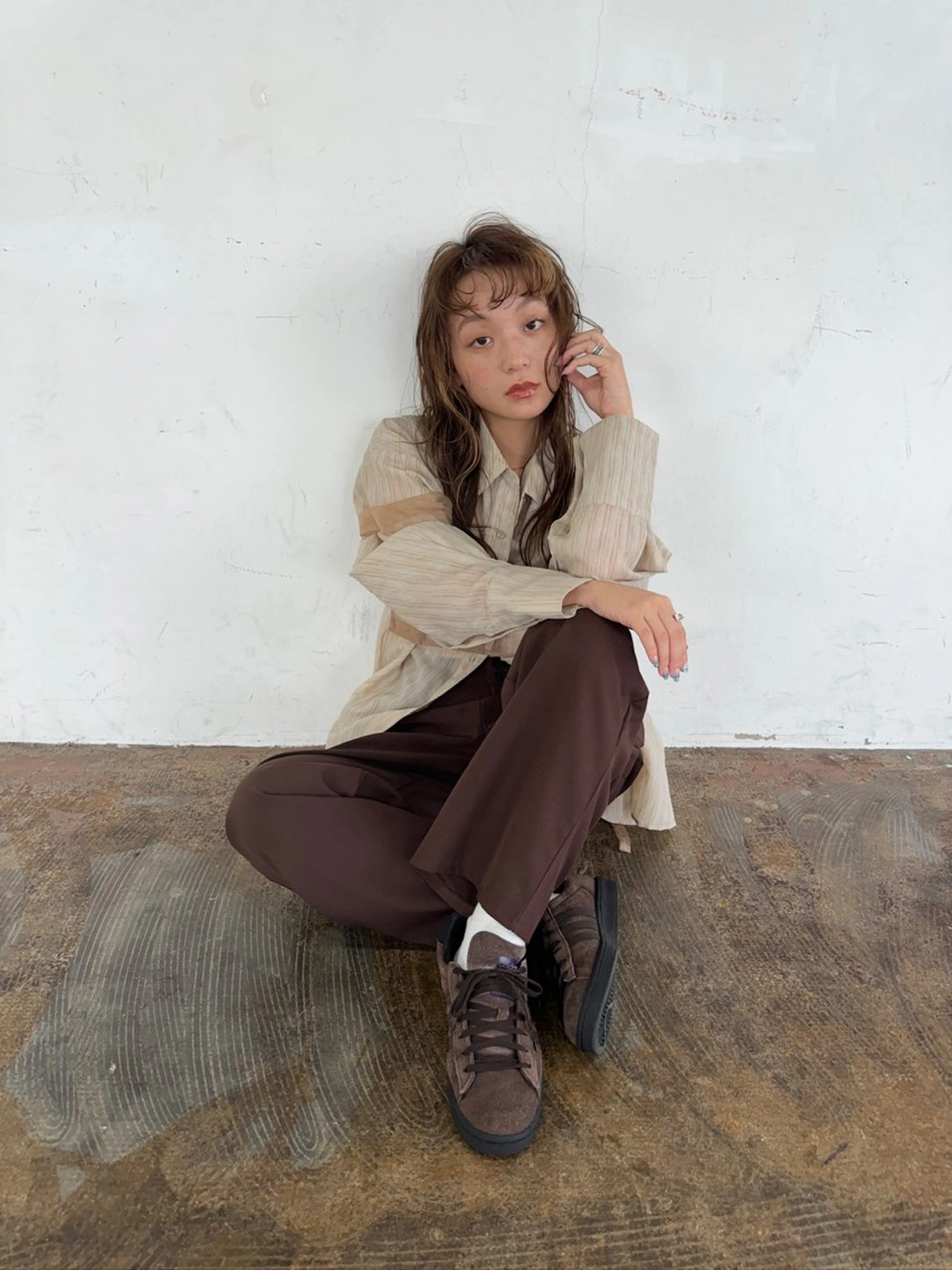 カラー パーマ カット ヘアカラー パーマ トリートメント 森田遥奈/透明感カラ ー/似合わせカットのヘアスタイル