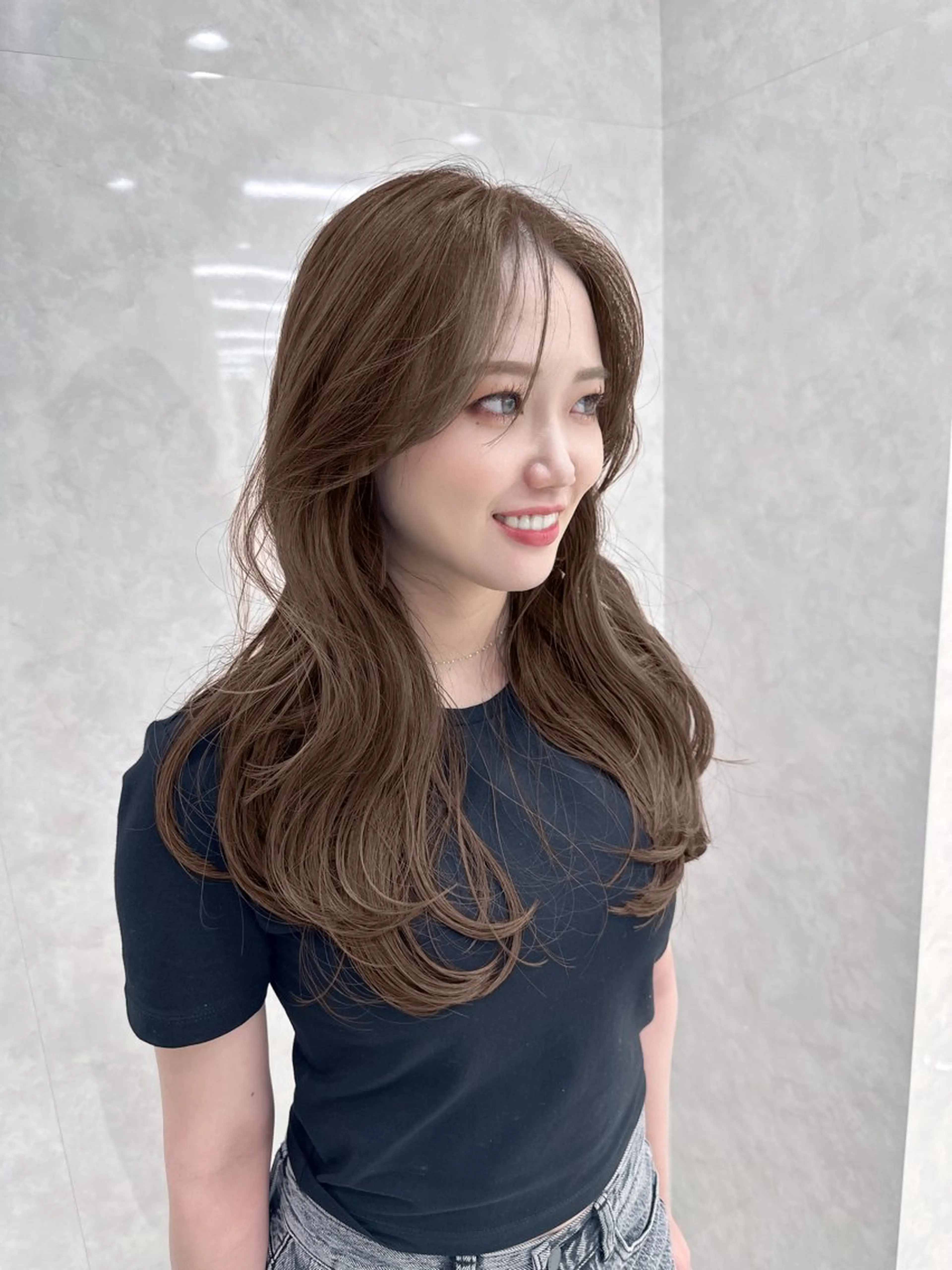 ロング カット ヘアカラー 似合わせ/レイヤー /顔まわり/池田歩樹のヘアスタイル