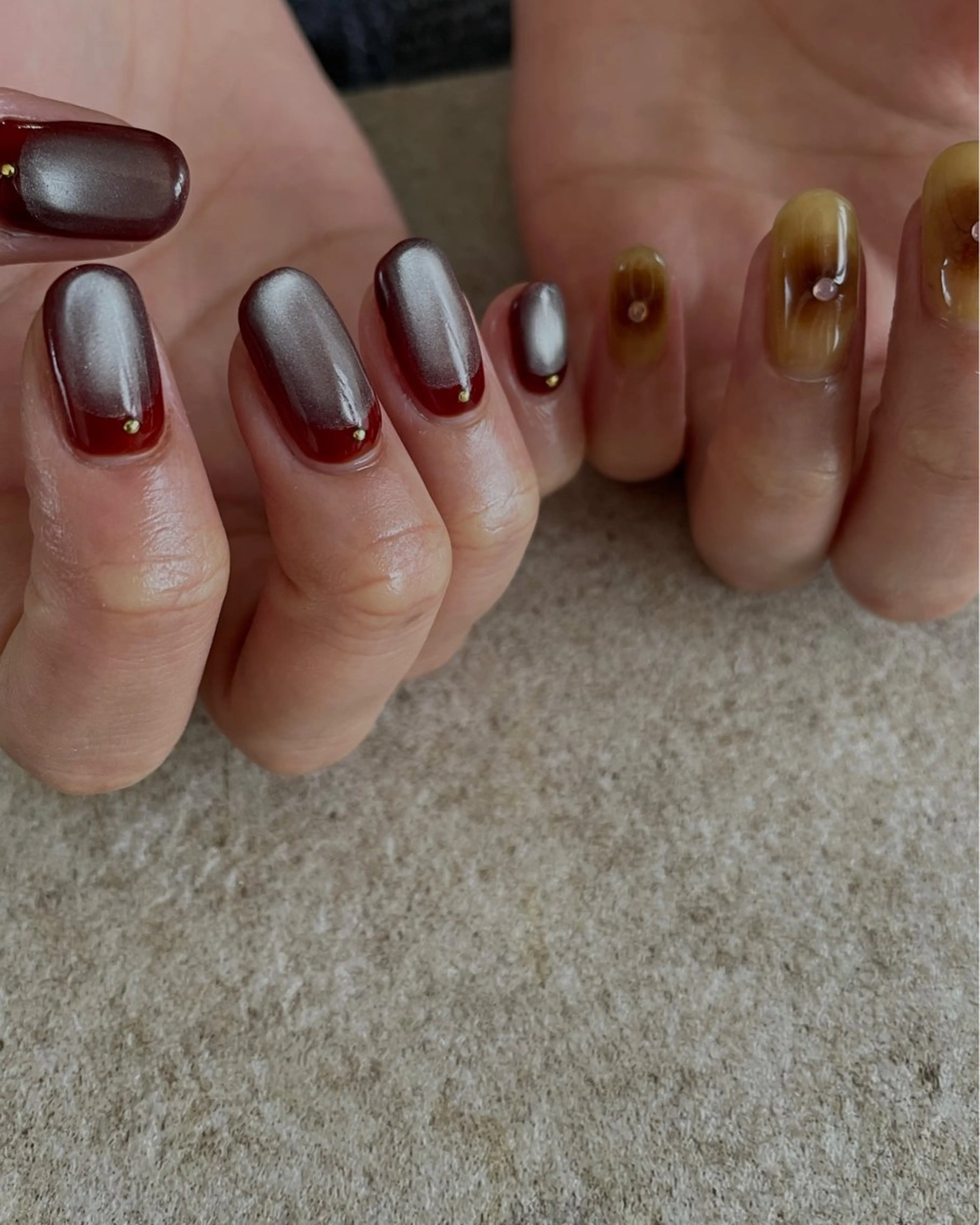 ネイル ジェルネイル ニュアンスネイル ハンドネイル "achoe" コエ HARUNAのネイルデザイン