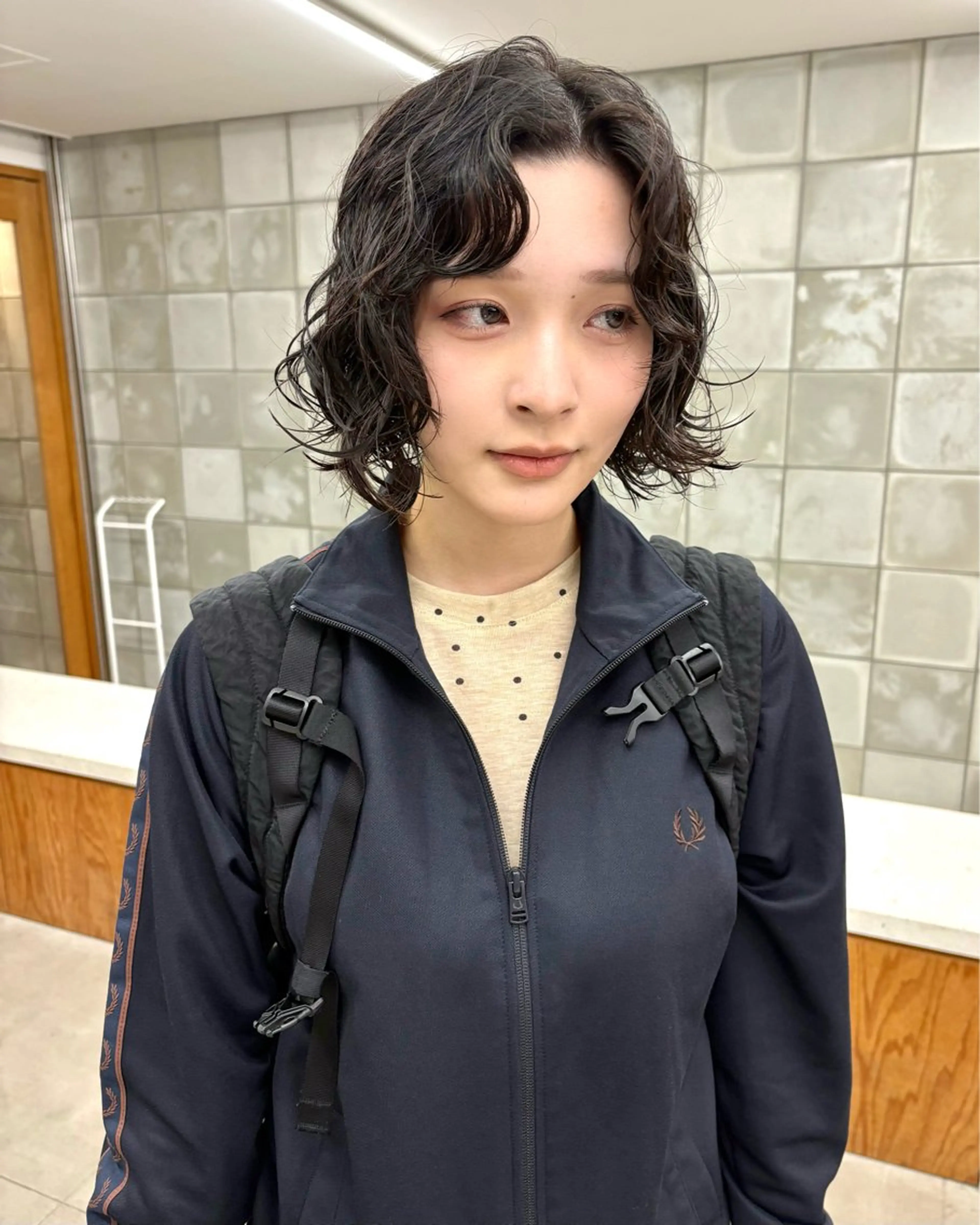 ミディアム パーマ ミディアムパーマ ボブ ニュアンスパーマ カット パーマ トリートメント tetohair 森田浩平のヘアスタイル