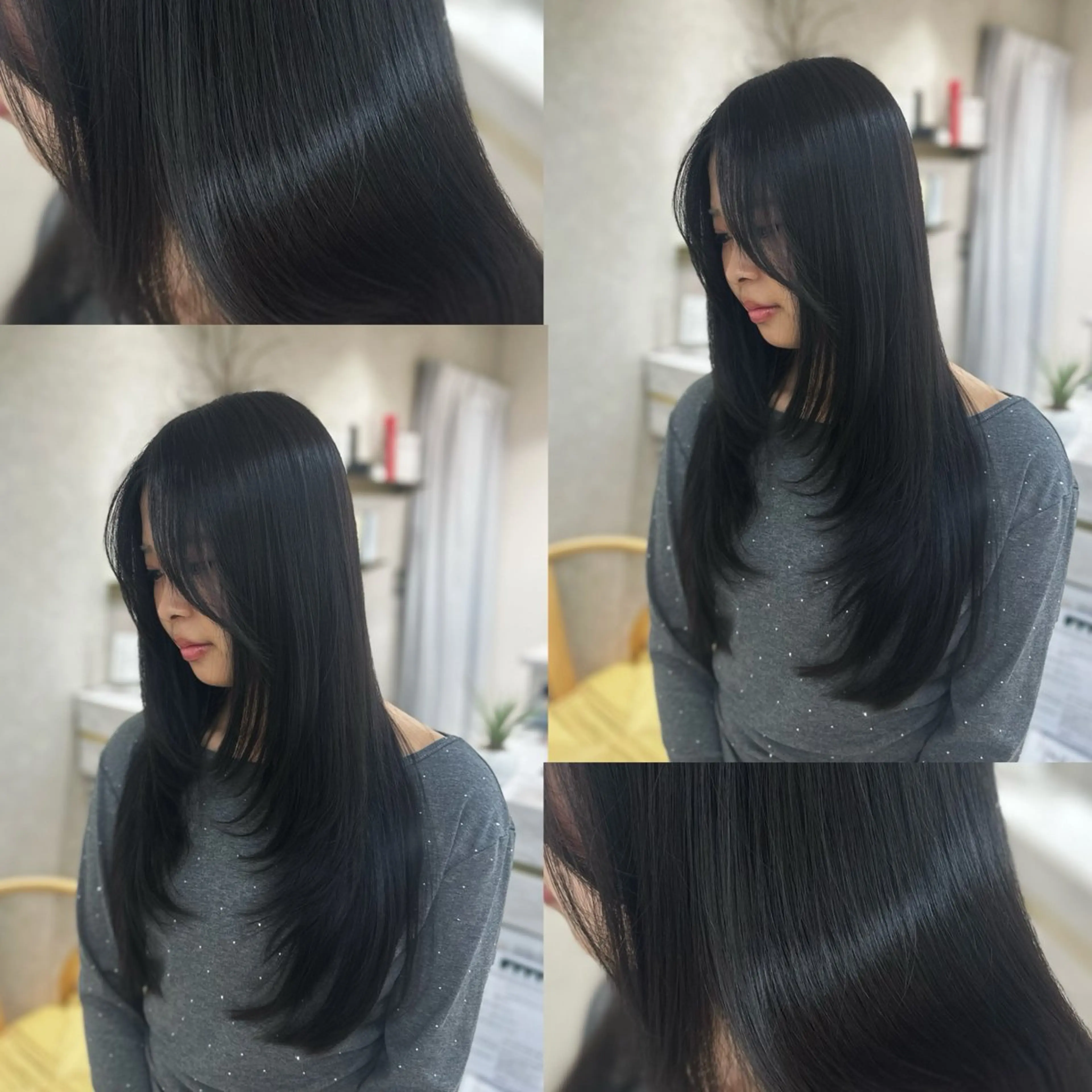 ロング レイヤーカット カット ヘアカラー レイヤー透明感カラー / MAIKA🤎のヘアスタイル