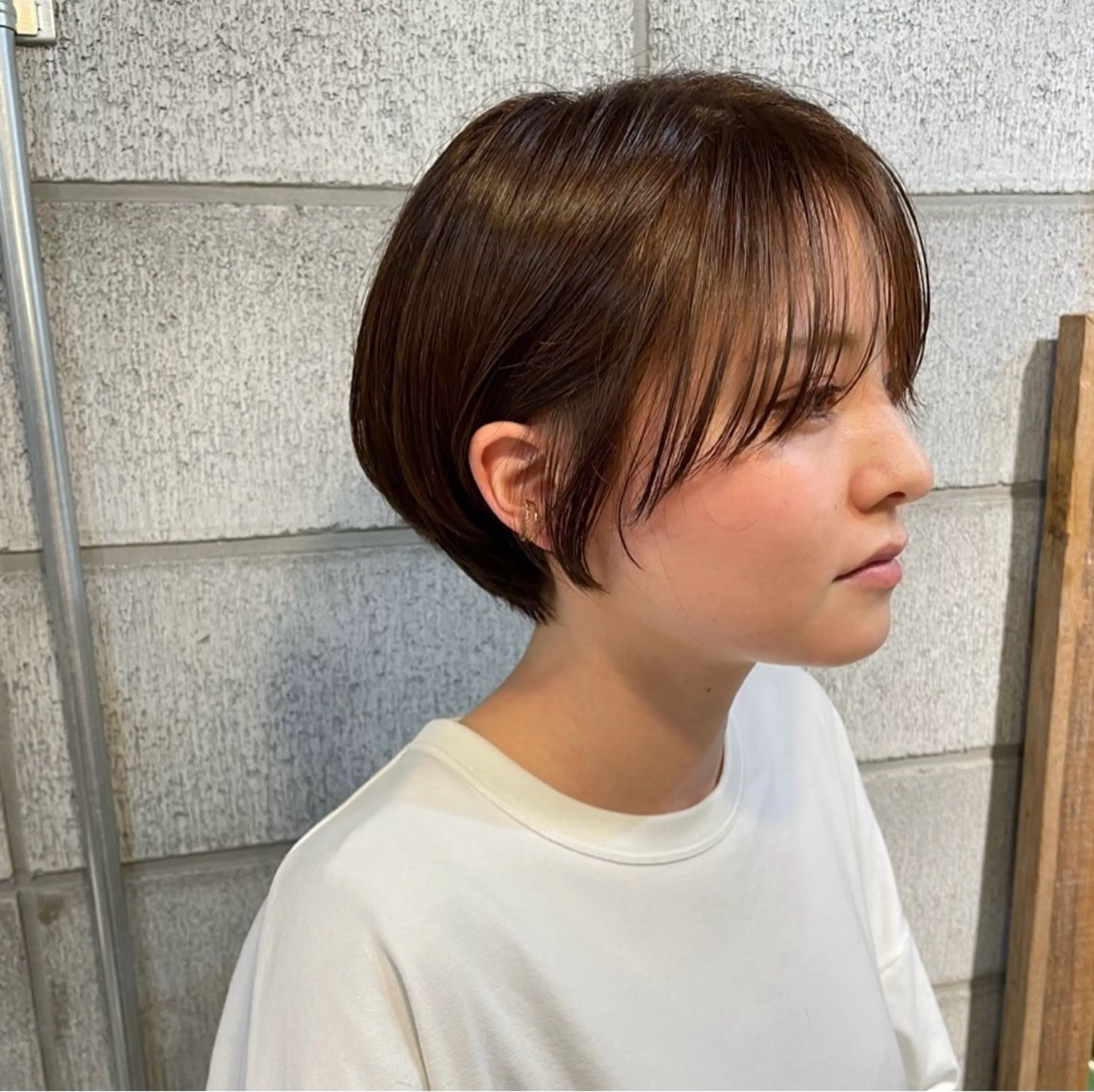 ショート カラー カット ヘアカラー ショートウルフくせ毛 お任せくださいのヘアスタイル