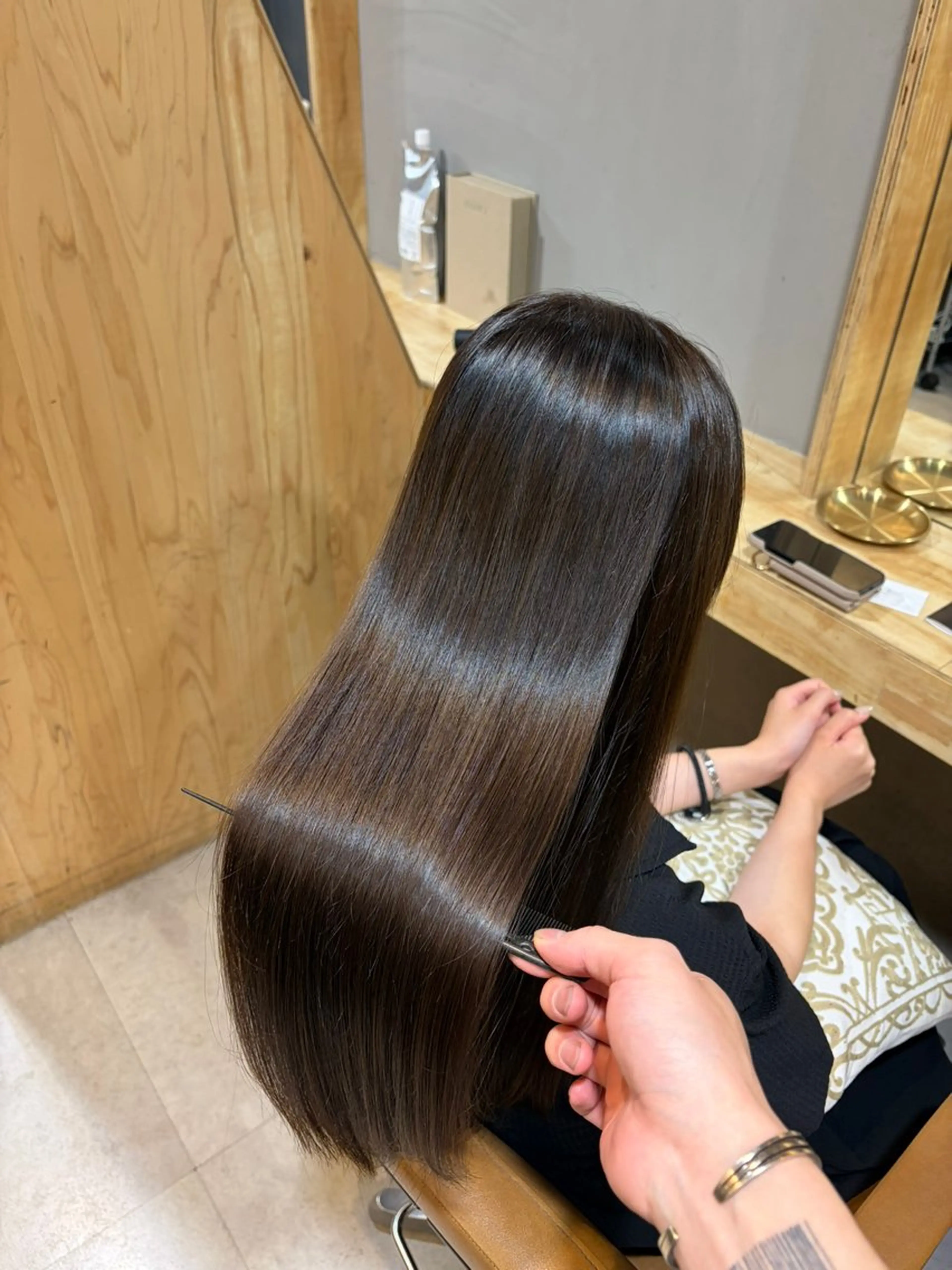 ロング 縮毛矯正 トリートメント ioe竹原 祐樹のヘアスタイル