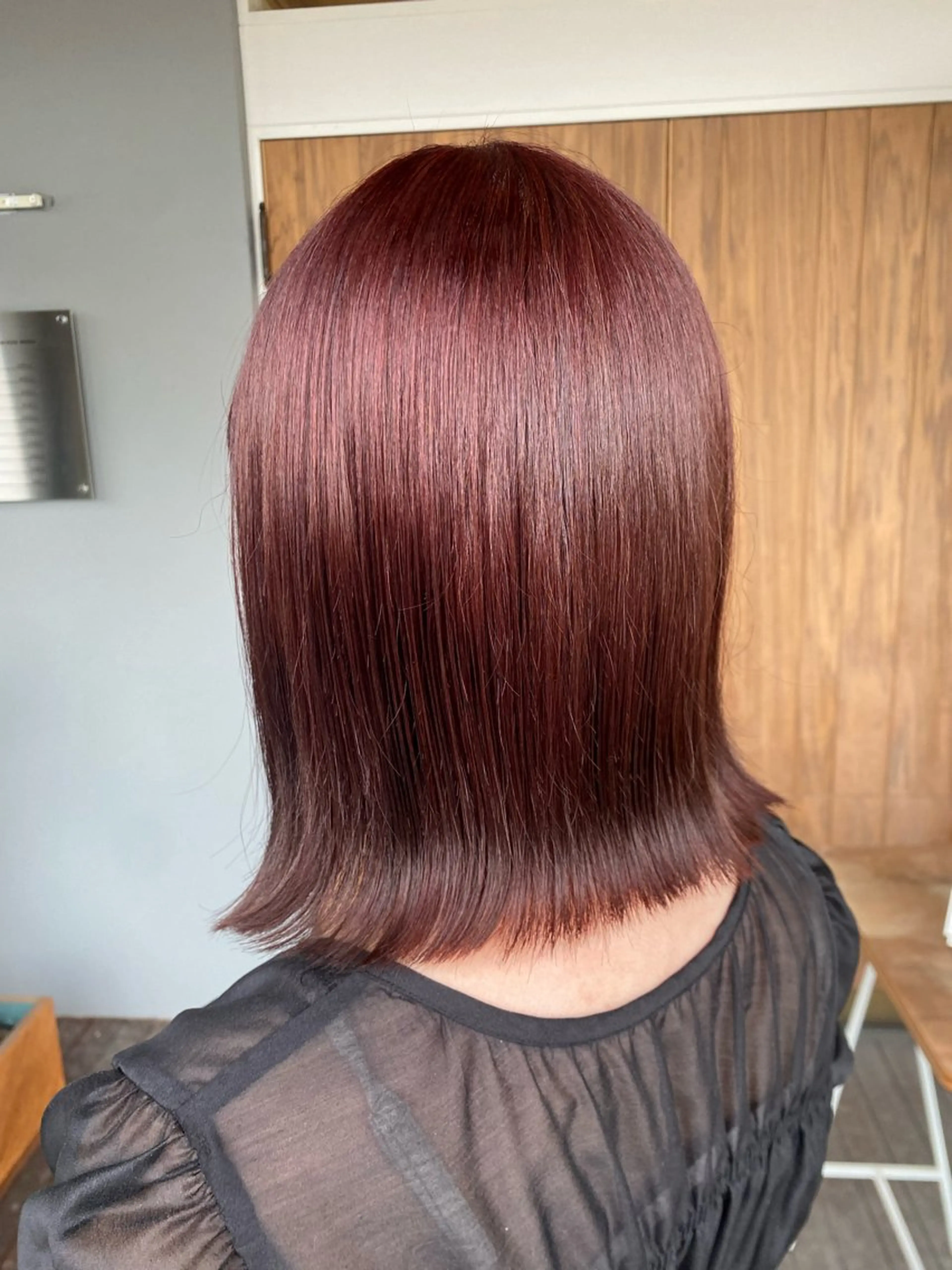 ミディアム カラー ブラウンカラー ピンクカラー ピンクブラウン ヘアカラー トリートメント fulam所属・MIKU ／fulamのヘアスタイル