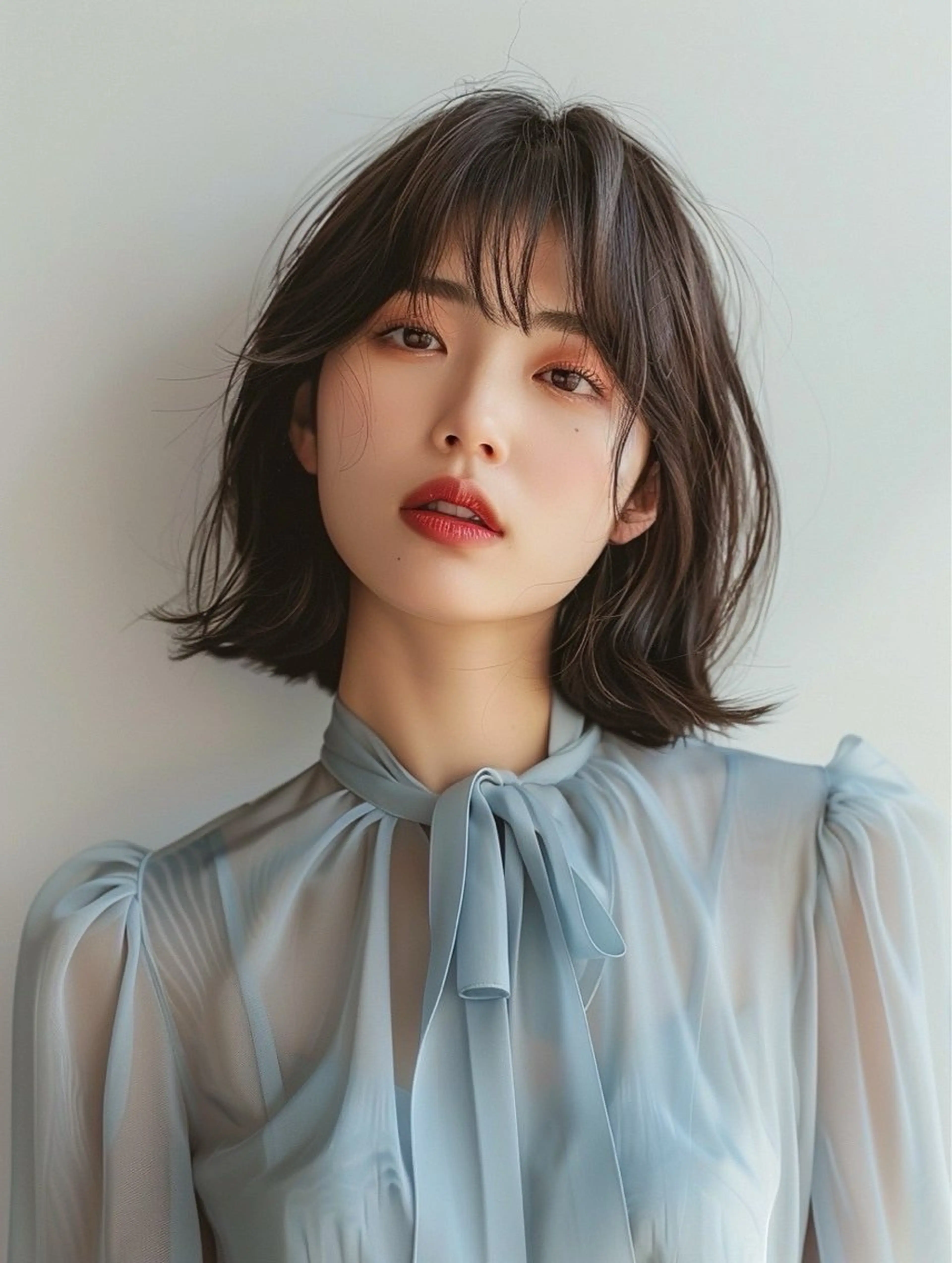 ミディアム カラー カット トリートメント レイヤー×顔周 り×髪質改善/MIUのヘアスタイル