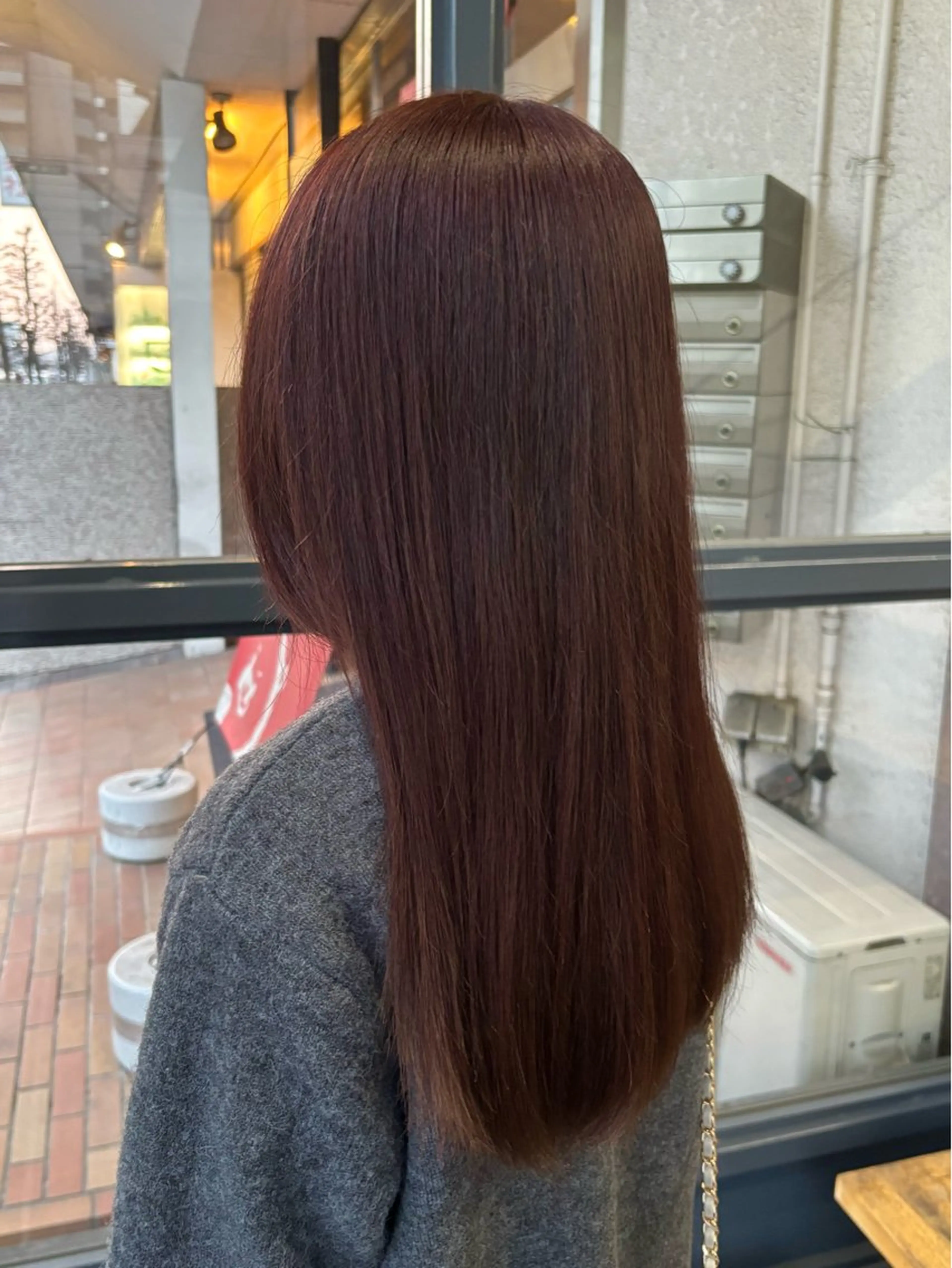 ロング カラー 透明感カラー オレンジ ピンクカラー ヘアカラー Haircraft 長岡琉菜のヘアスタイル