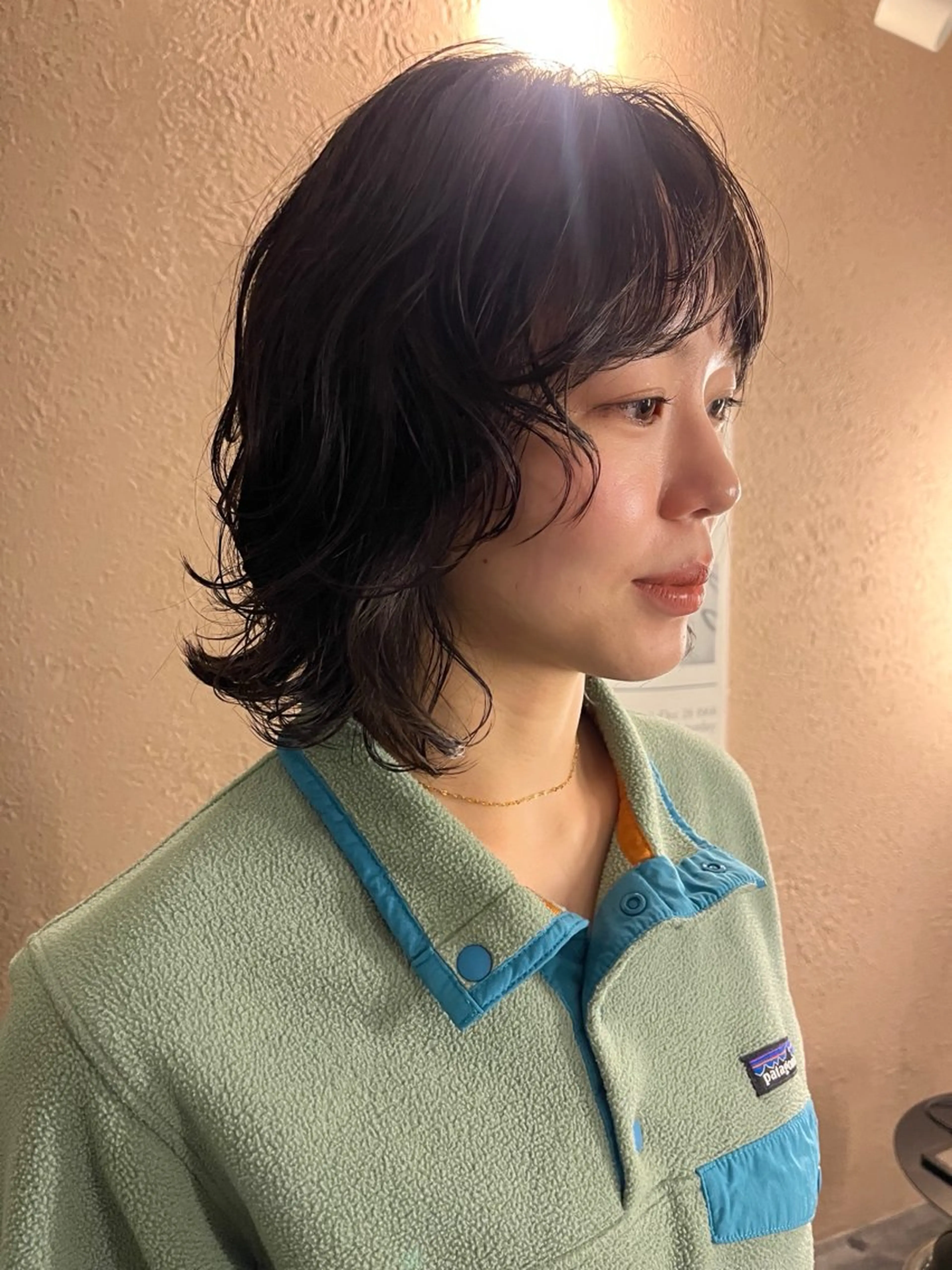 ミディアム カット パーマ レイヤー/ケアパーマ /ニュアンス/モードのヘアスタイル