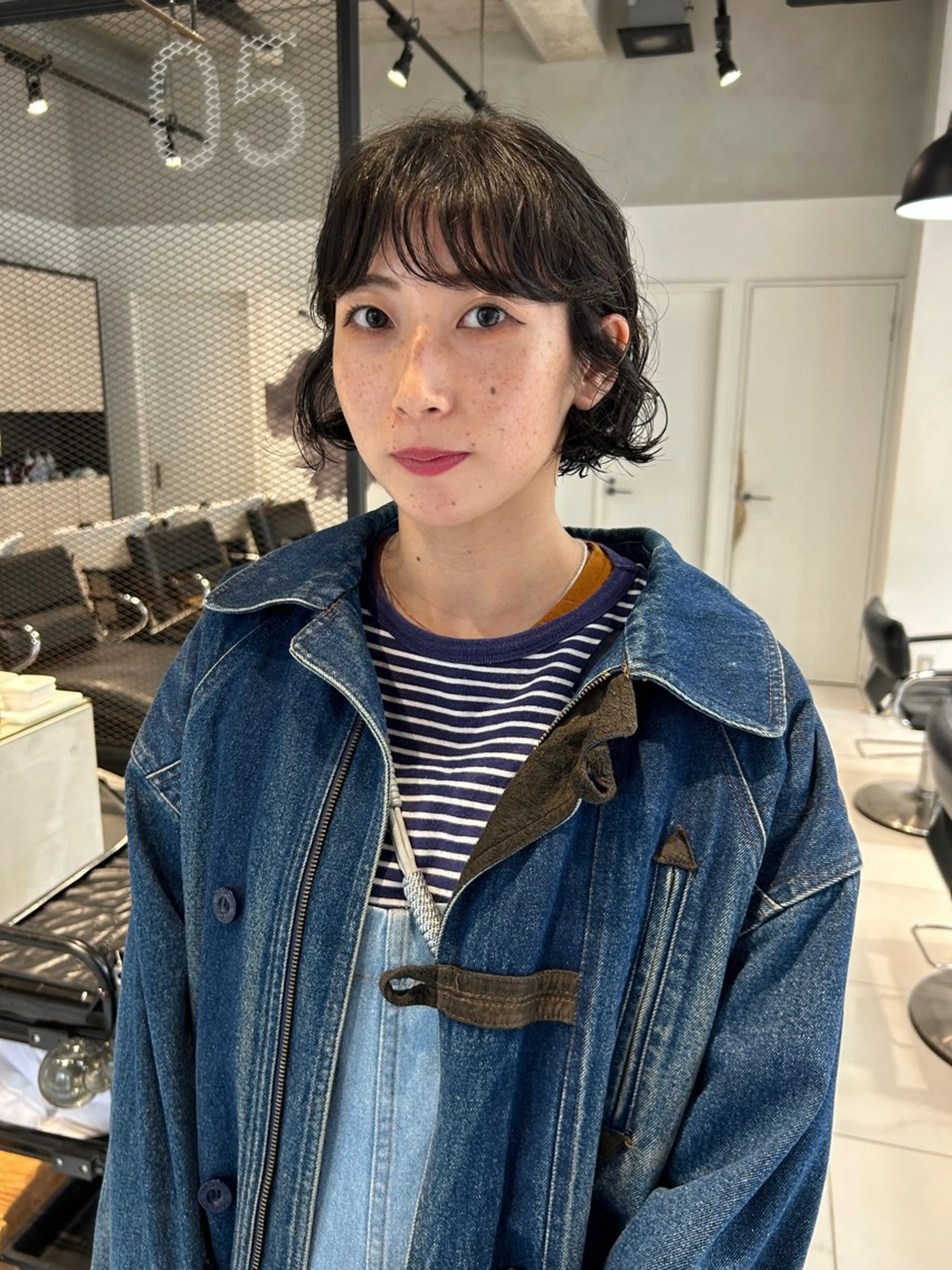 ショート パーマ ボブ 外ハネヘア baLon.fem/ 澤田 奈々子のヘアスタイル