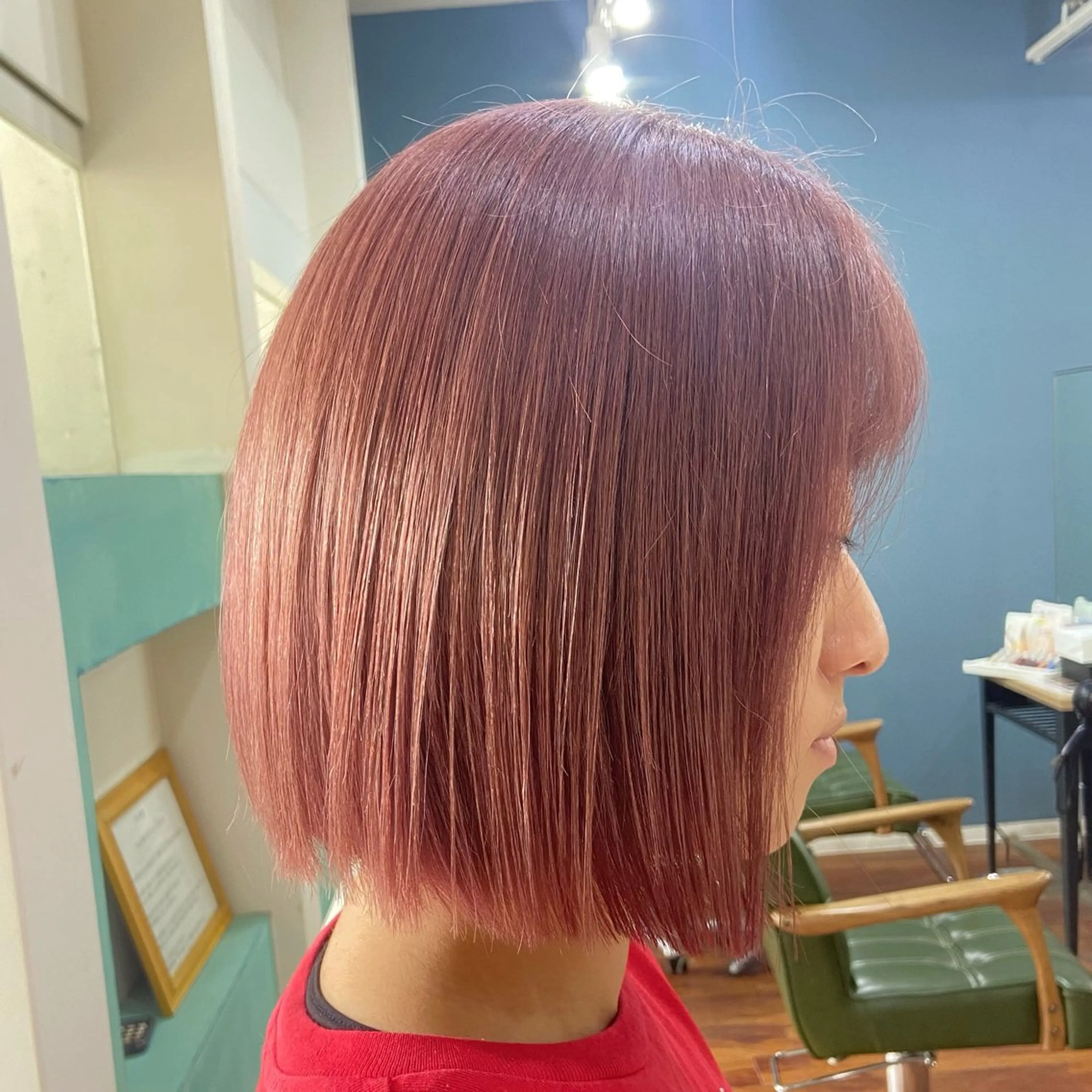 ミディアム カラー ベージュカラー ピンクカラー ピンクベージュ 髪質改善/透明感 カラー/西川奈穂のヘアスタイル