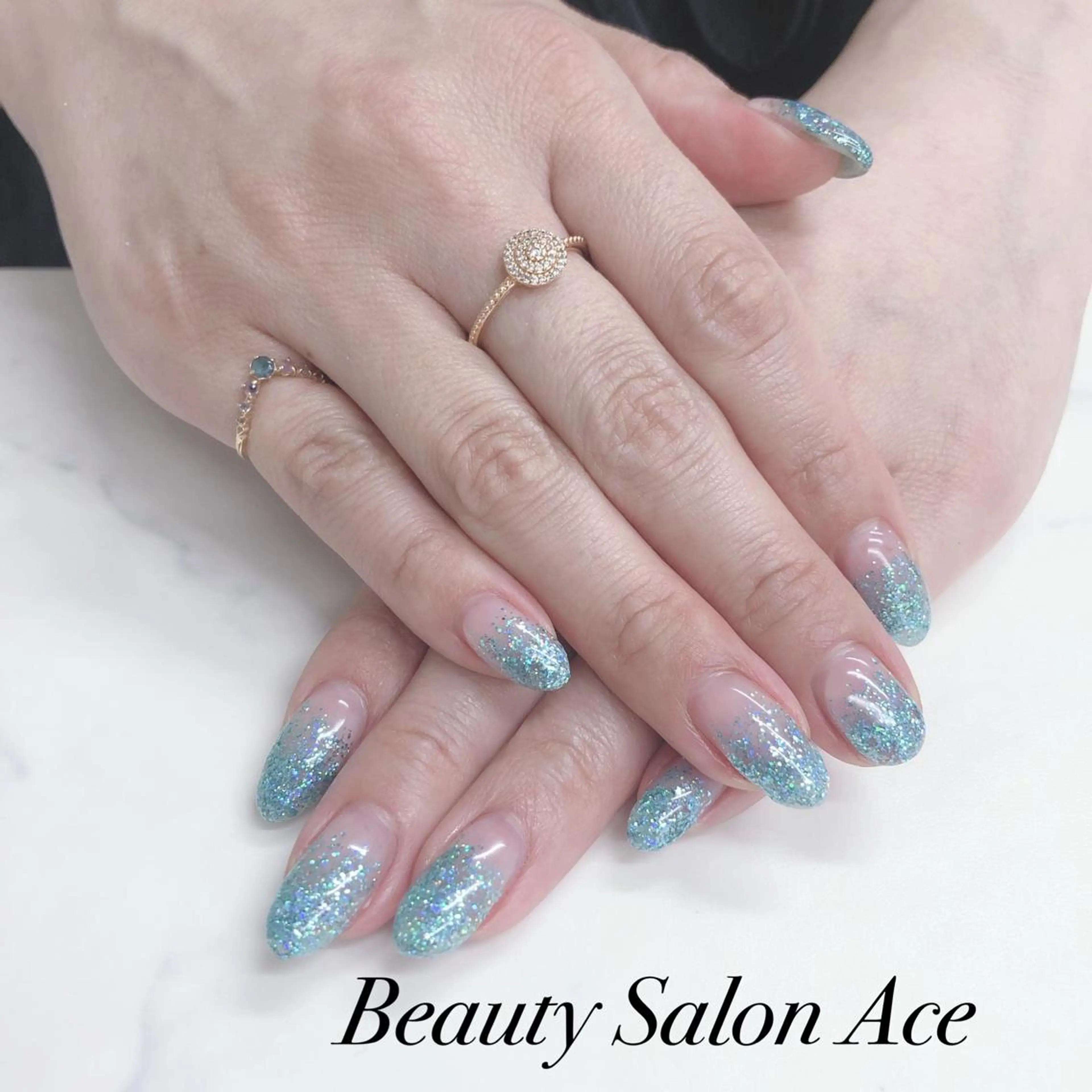 ネイル グラデーション ラメ(グリッター) ラメグラデーション メンズネイル 夏ネイル Beauty Salon Ace(ネイルサロン エース)所属・池袋フィルイン Ace♡Nailのネイルデザイン