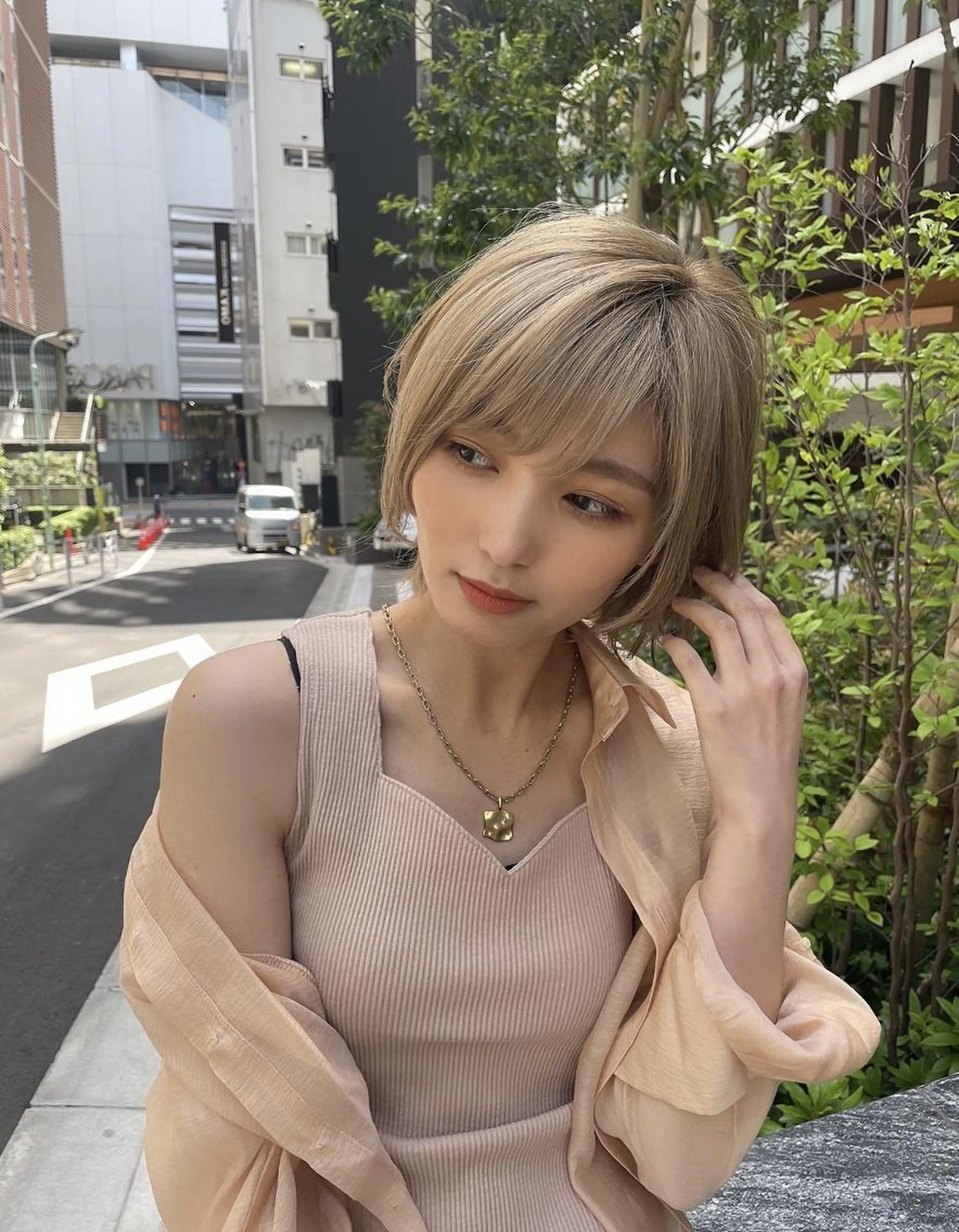 ✨人気NO.2✨ケアブリーチ使用 ダブルカラー(ブリーチ+フルカラー)+カット+4stepトリートメント#心斎橋#難波の写真