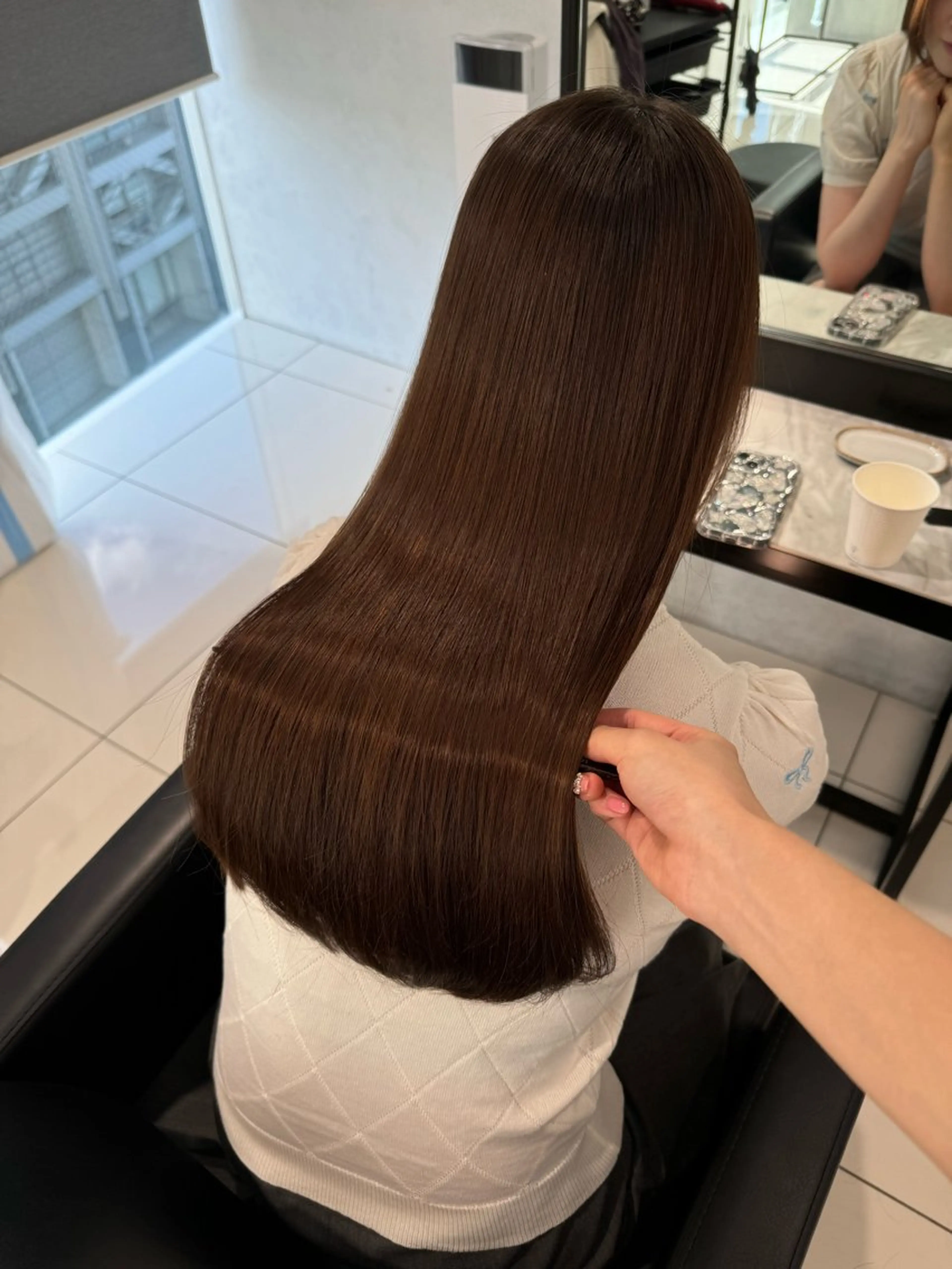 ロング 縮毛矯正 トリートメント 🫧艶髪🪽 Karinのヘアスタイル