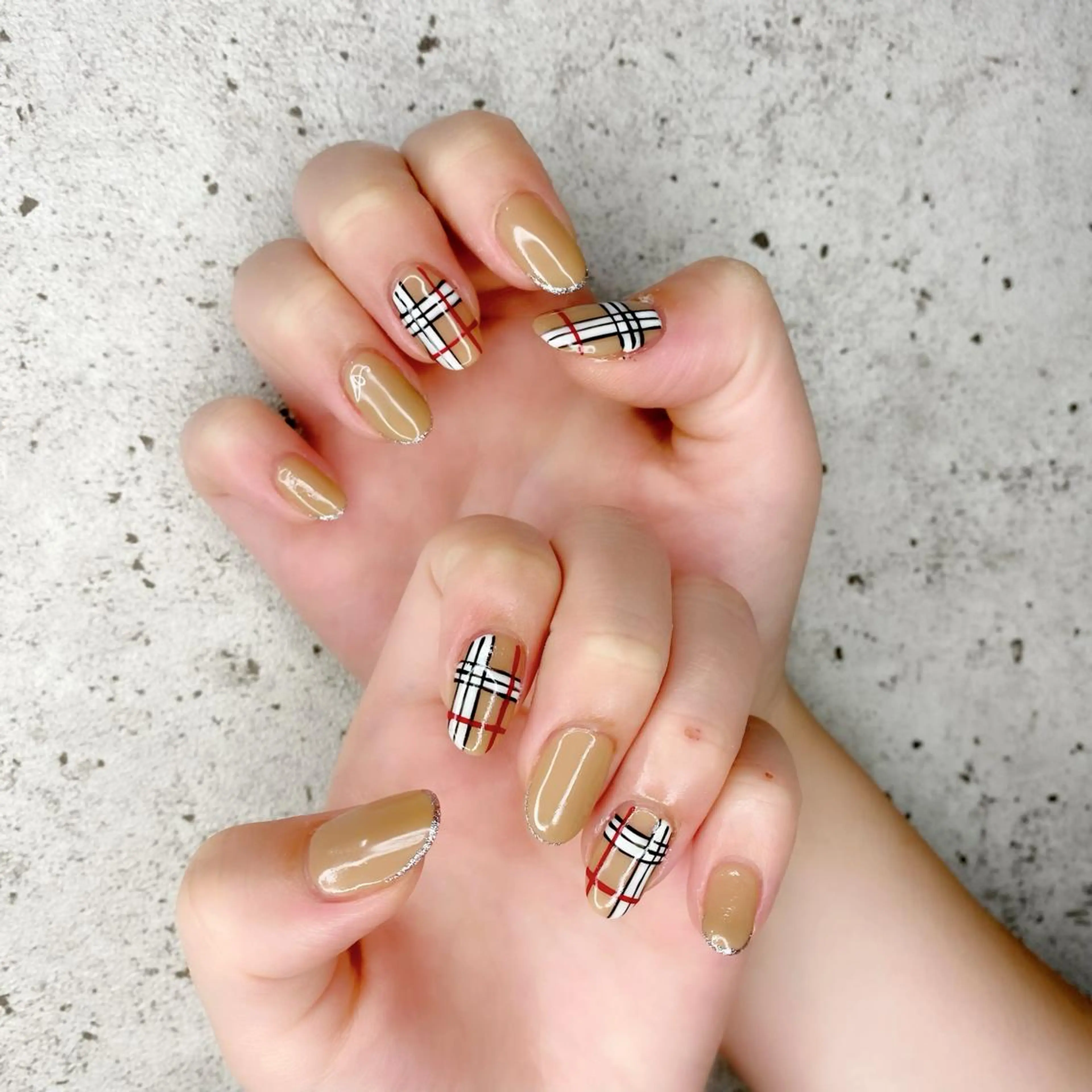 セミロング カラー パーマ ヘアアレンジ メンズ キッズ ネイル マツエク・マツパ ベージュカラー ハンドネイル Salon Ｋのネイルデザイン