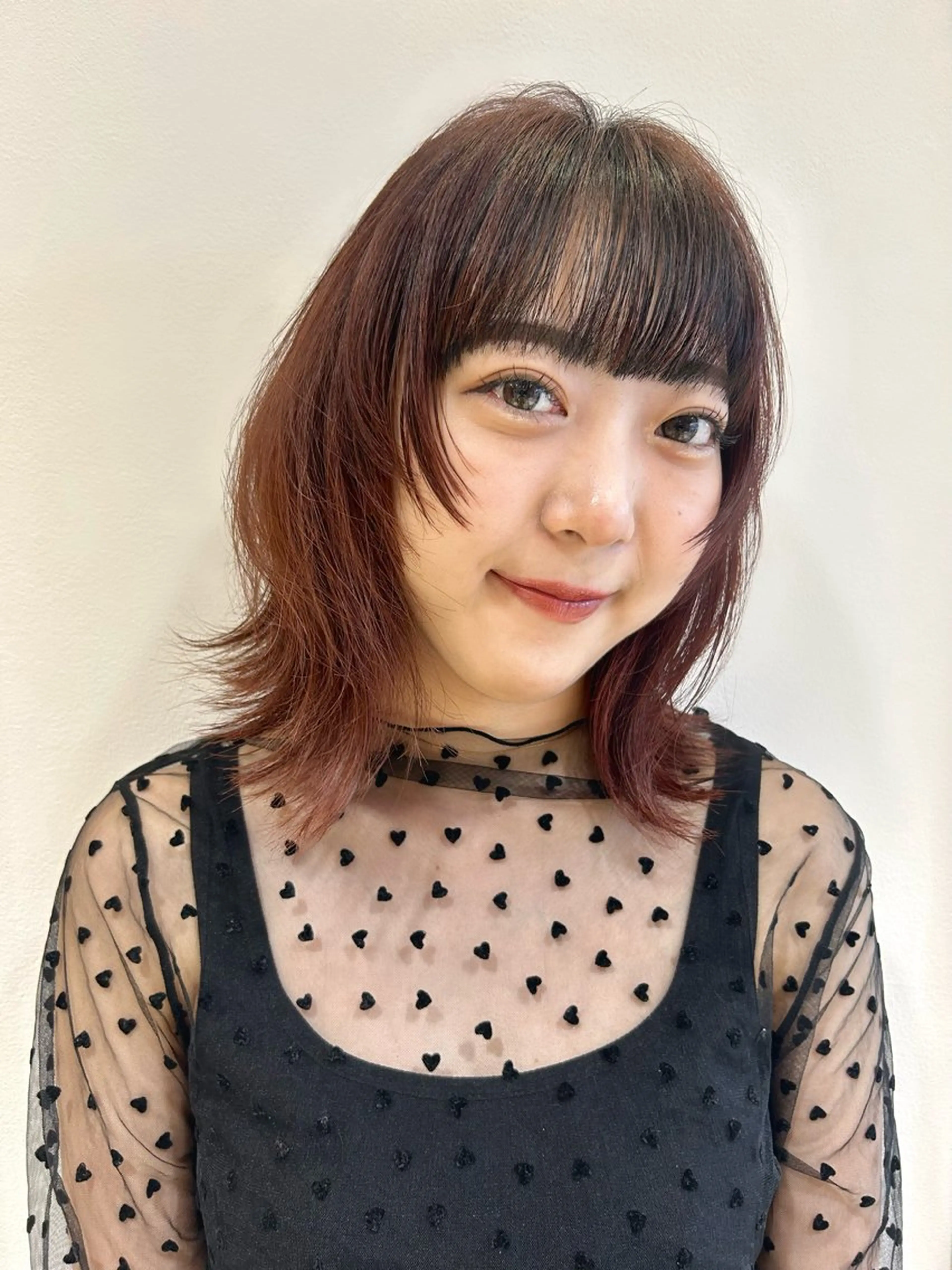 ミディアム レイヤーカット カット ヘアカラー トリートメント 🩷愛咲🩷レイヤー /透明感カラーのヘアスタイル