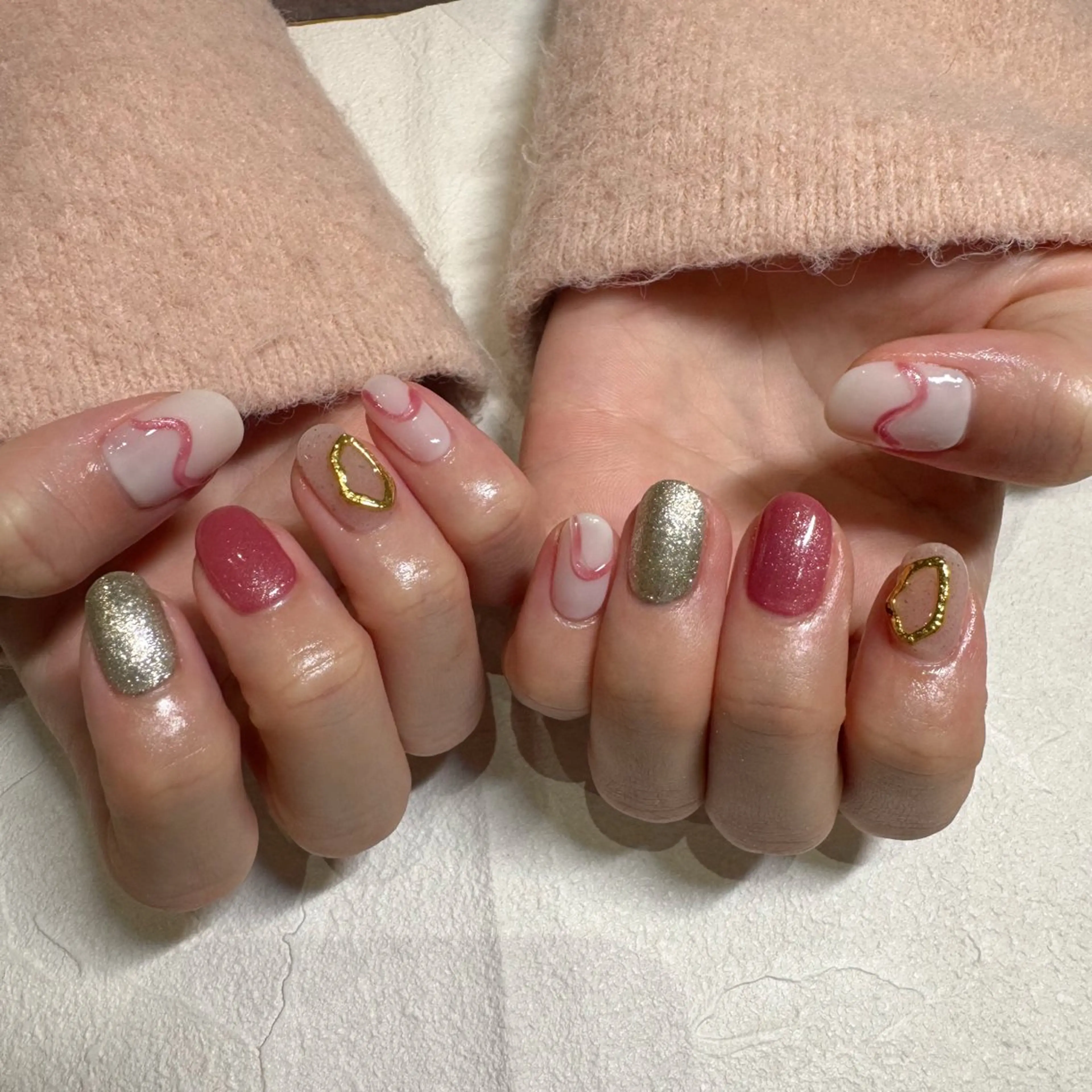 ネイル mayu🎀zina 船橋南口/パラジェルのネイルデザイン