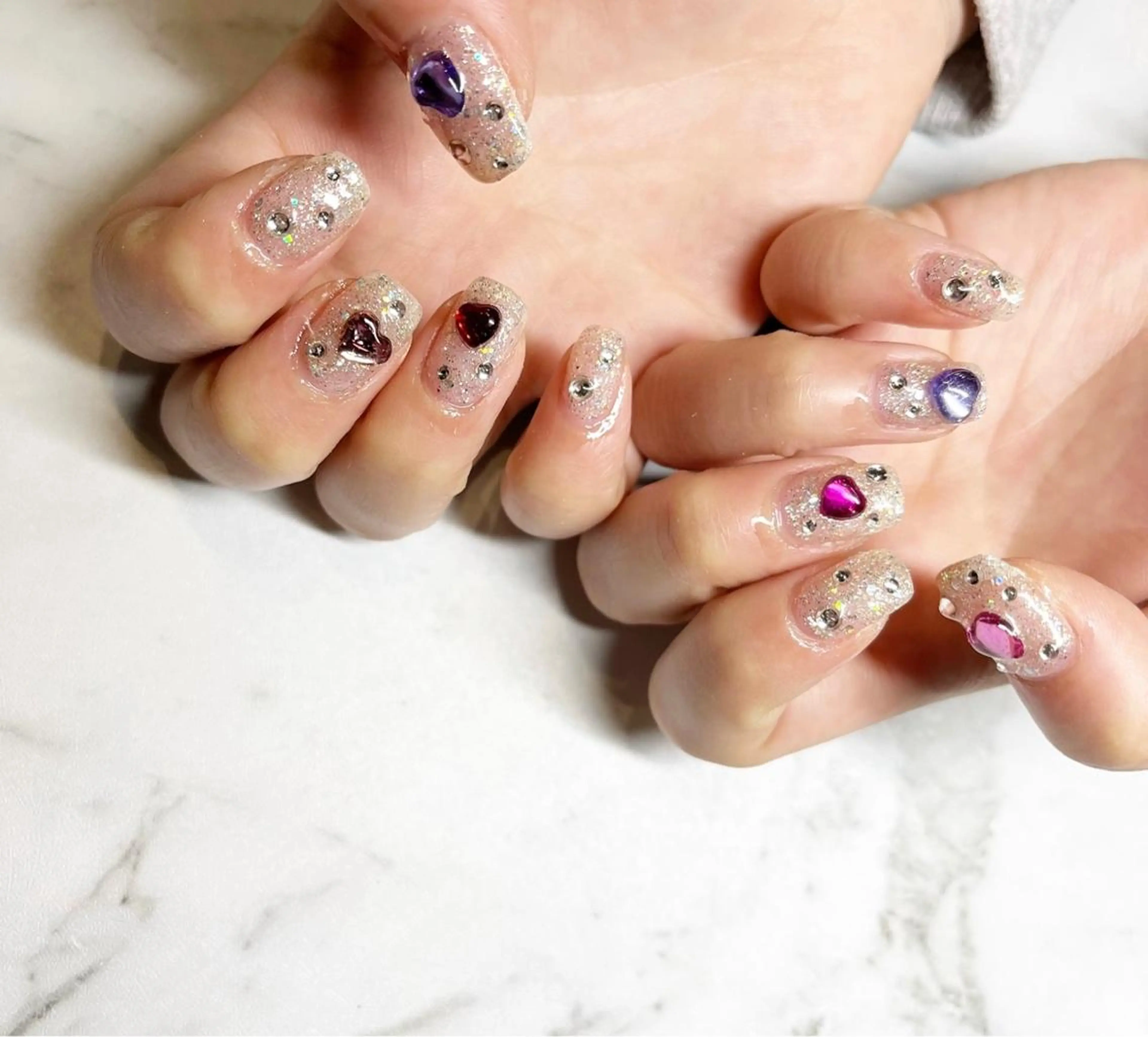 ネイル アートネイル ジェルネイル ニュアンスネイル 冬ネイル #Amin nail salonのネイルデザイン