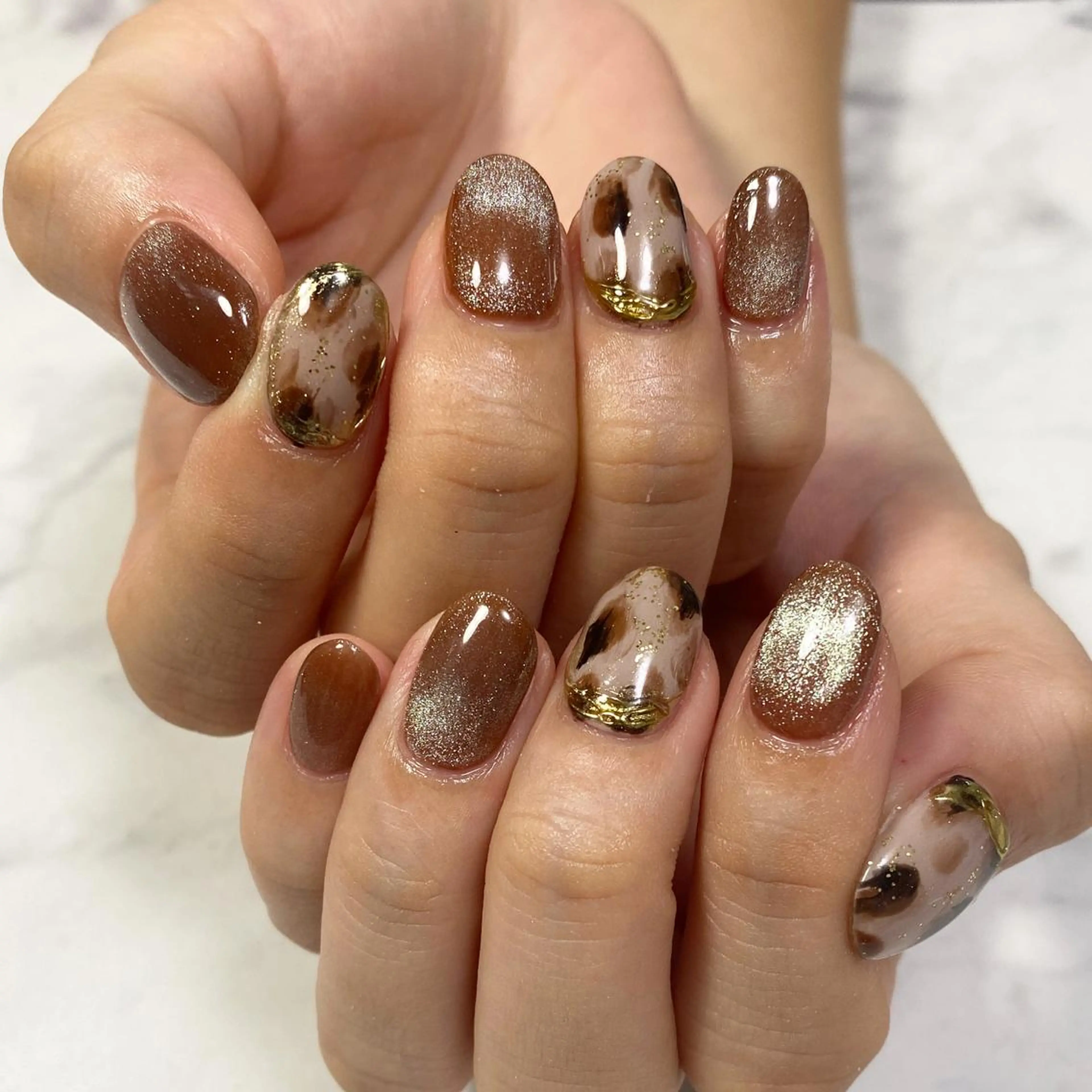 ネイル アニマル柄 ハンドネイル mellow mのネイルデザイン