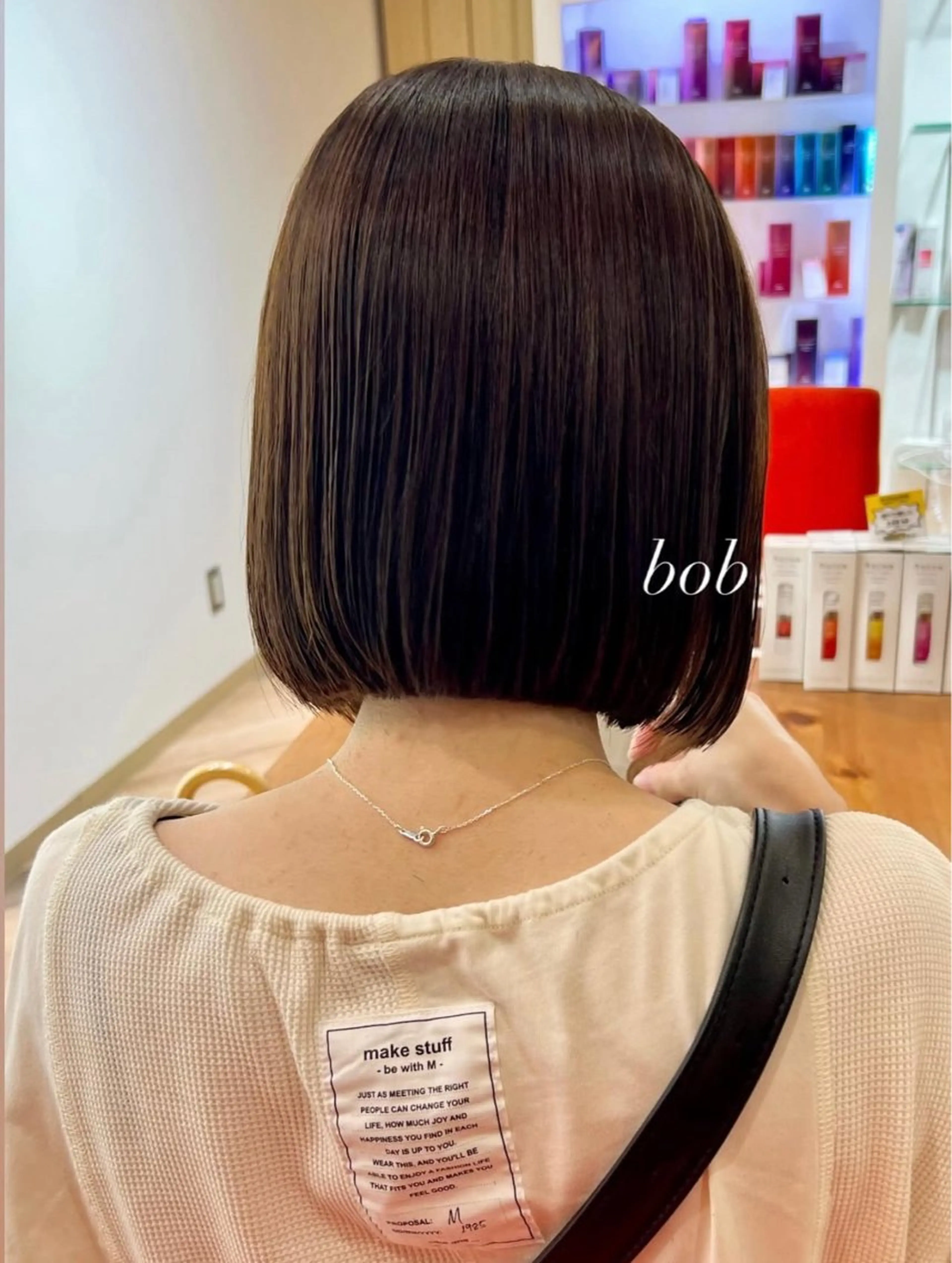 ショート ボブ カット 加納千華 /ボブ/ぱつっとボブのヘアスタイル