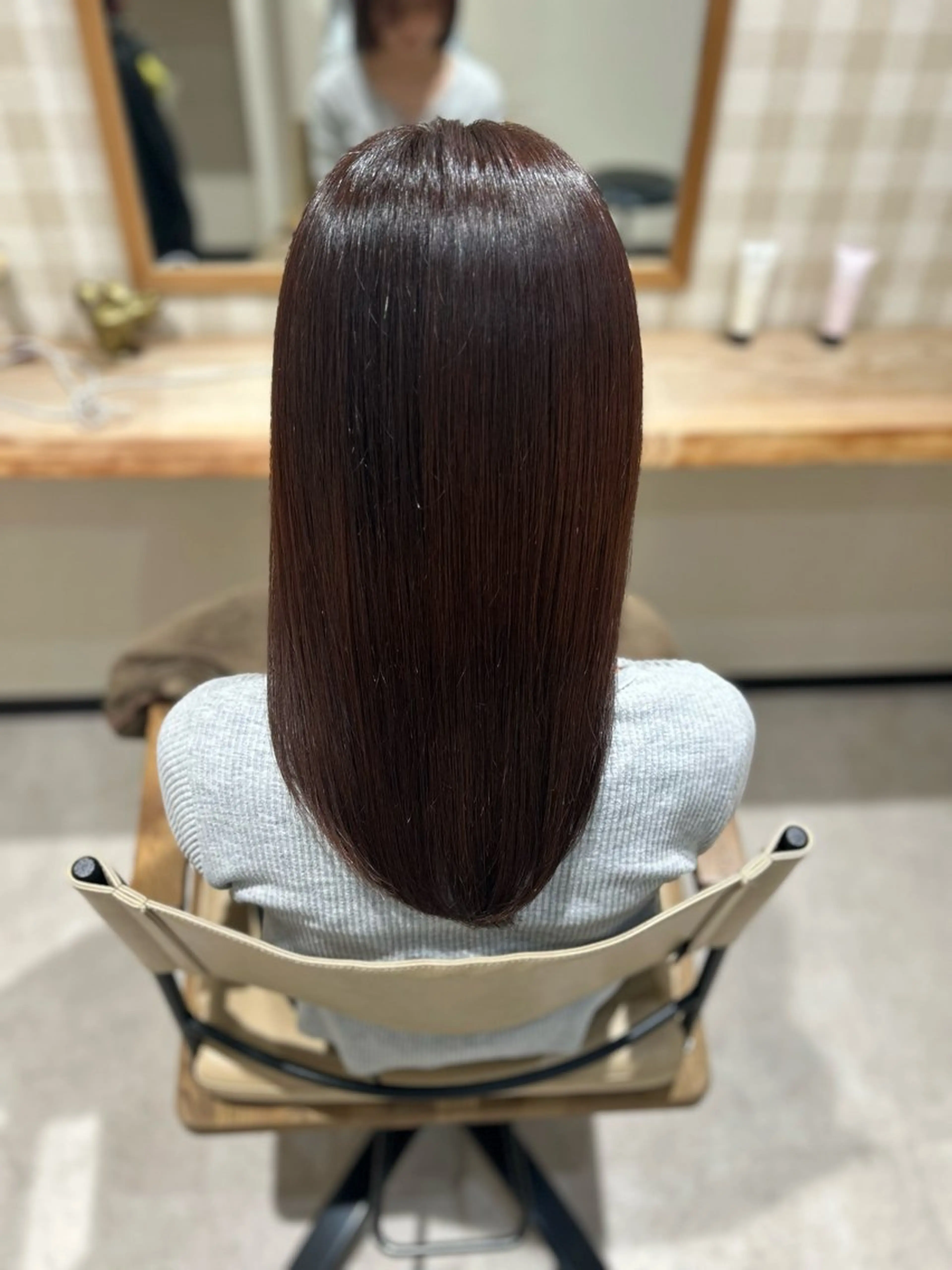セミロング トリートメント 酸性ストレート 縮毛矯正 寺園 陽菜のヘアスタイル