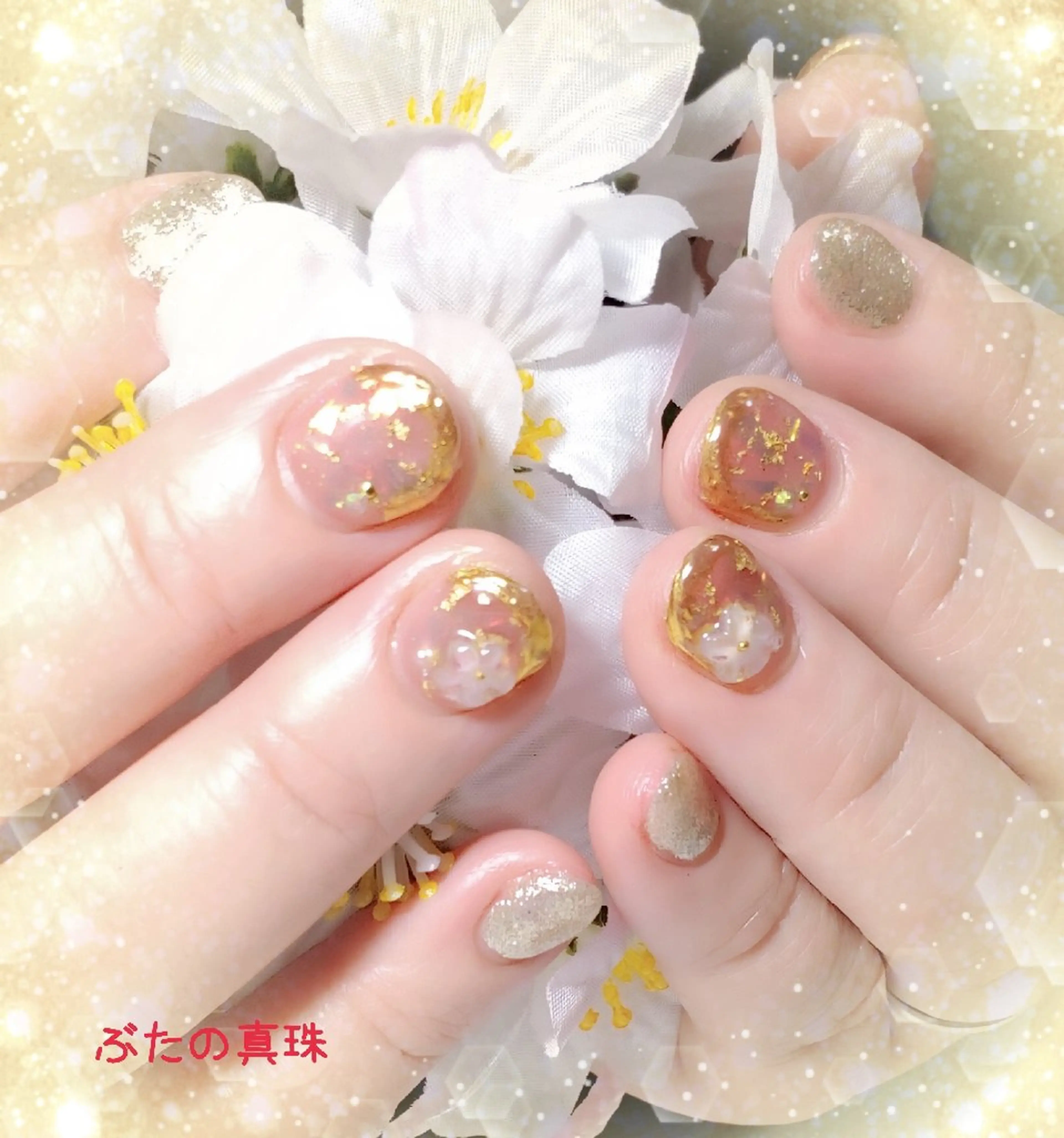 ネイル 春ネイル ハンドネイル 林 珠里のネイルデザイン