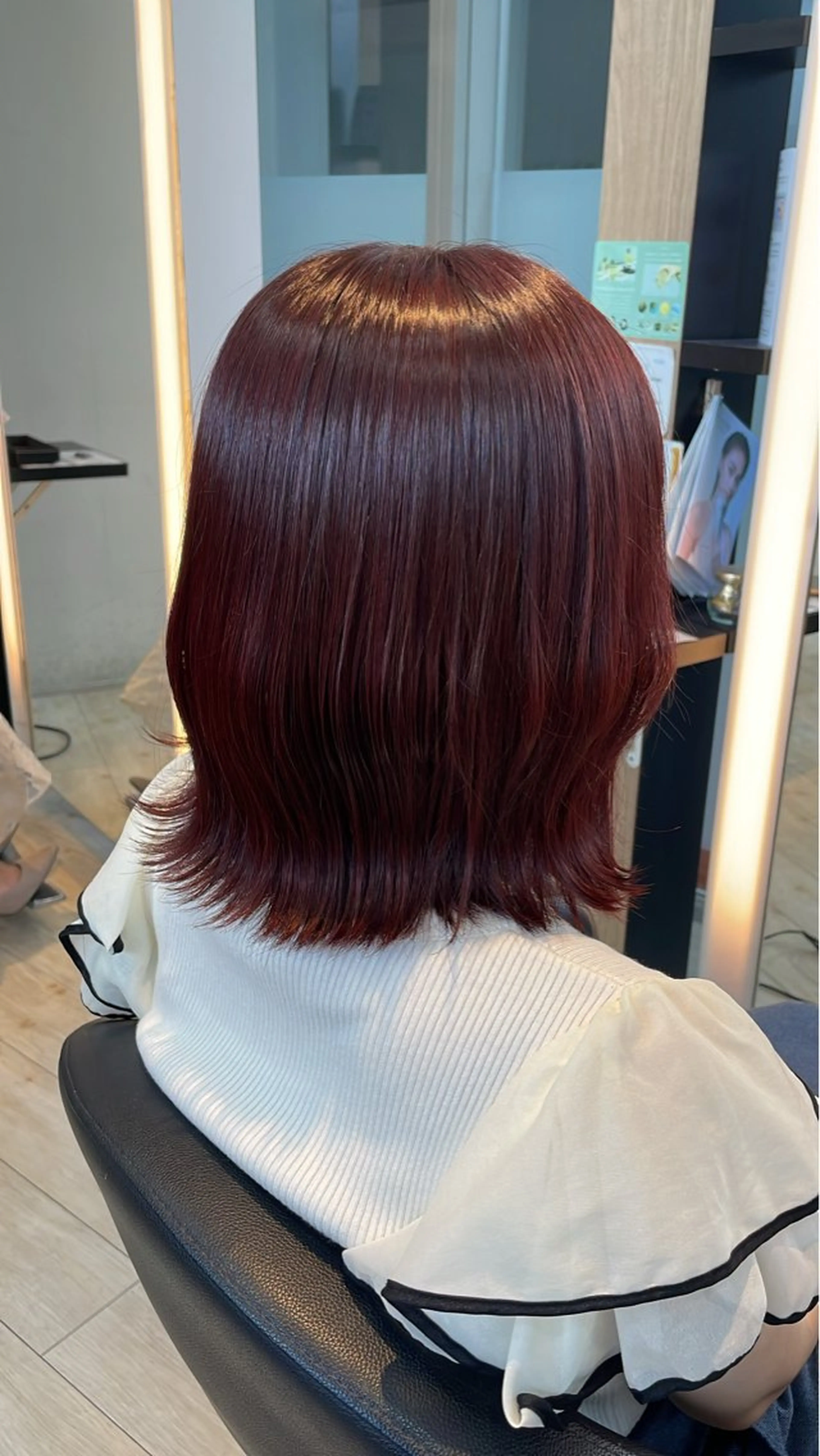 ショート カラー ブリーチ ダブルカラー ブリーチなしカラー レッドカラー ヘアカラー トリートメント ブリーチ/髪質改善/ ハイトーン/暖色のヘアスタイル