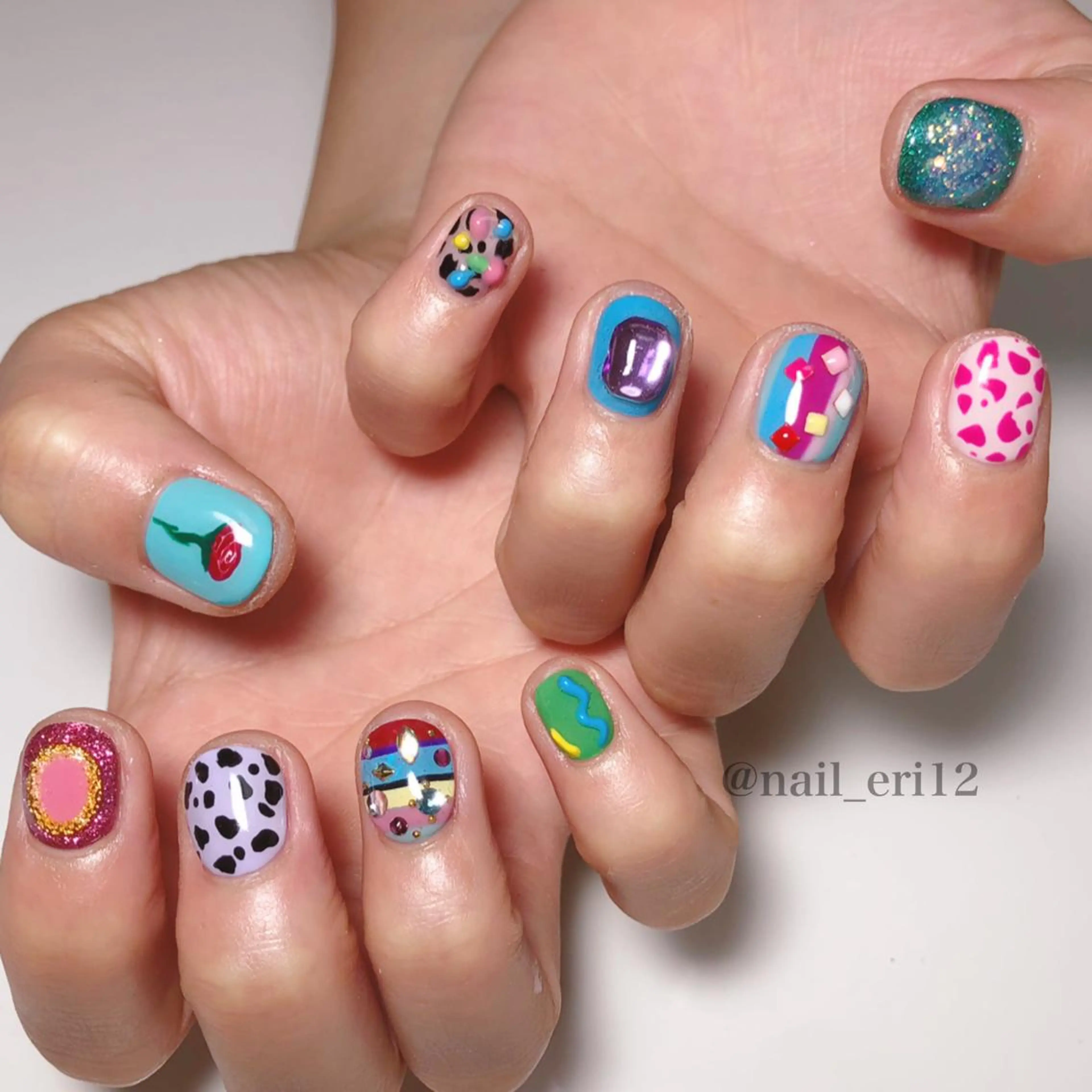 ミディアム ネイル nail salon &e eriのネイルデザイン