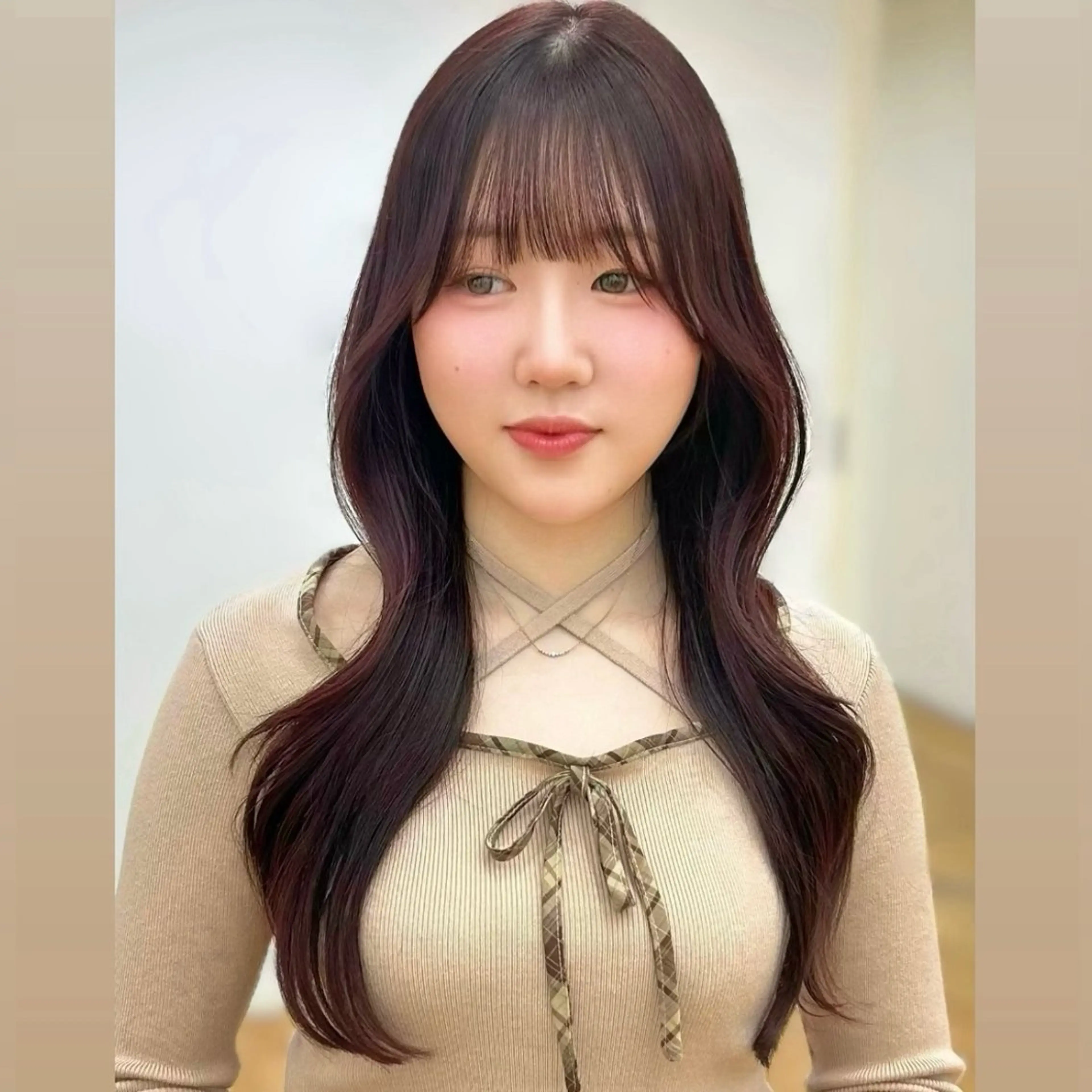 ロング カラー 韓国風ヘア レイヤーカット 近藤 千夏のヘアスタイル