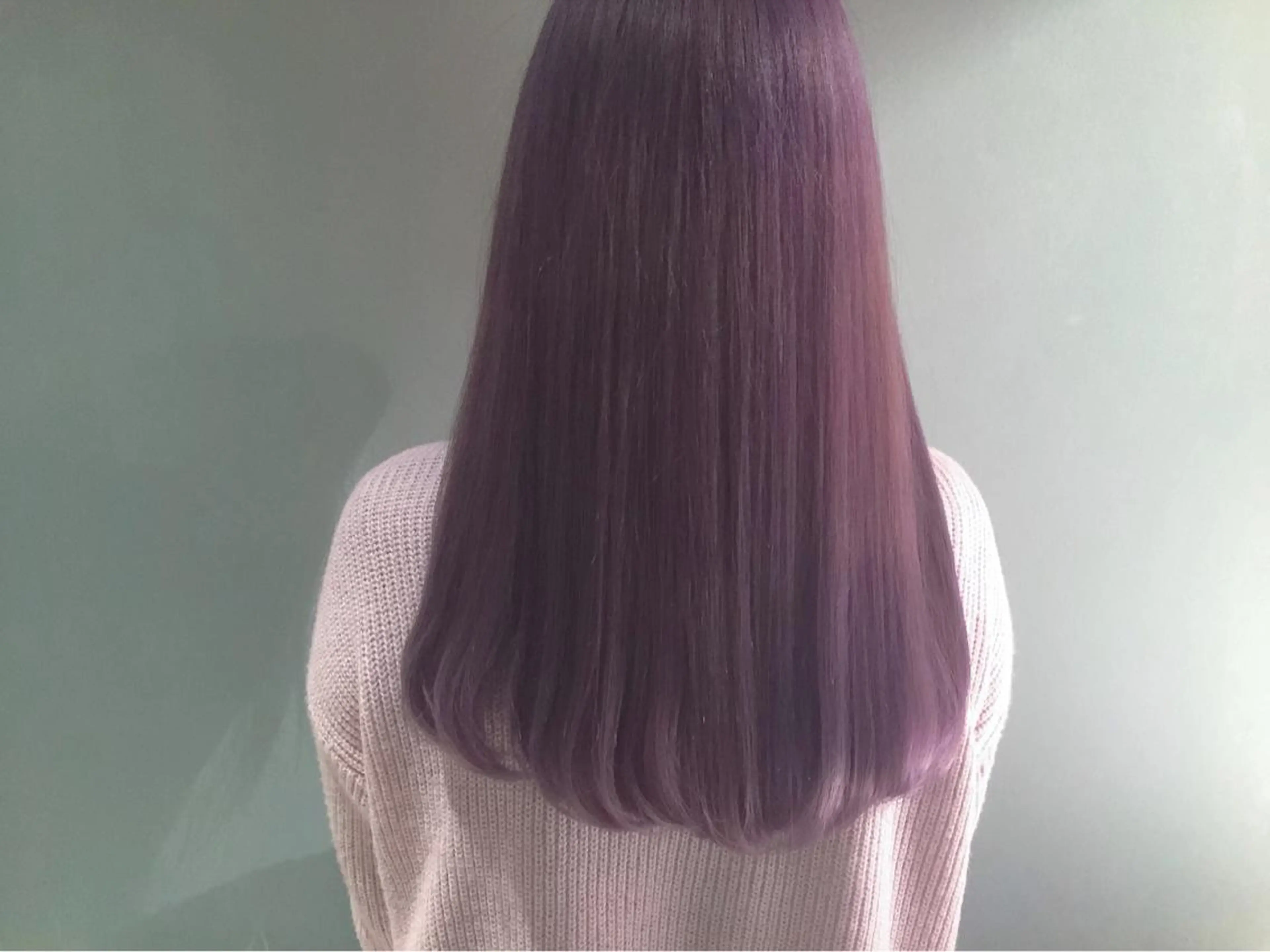 セミロング カラー ブリーチ 透明感カラー ラベンダーカラー パープルカラー salonF 🔸hamaのマツエク・マツパデザイン