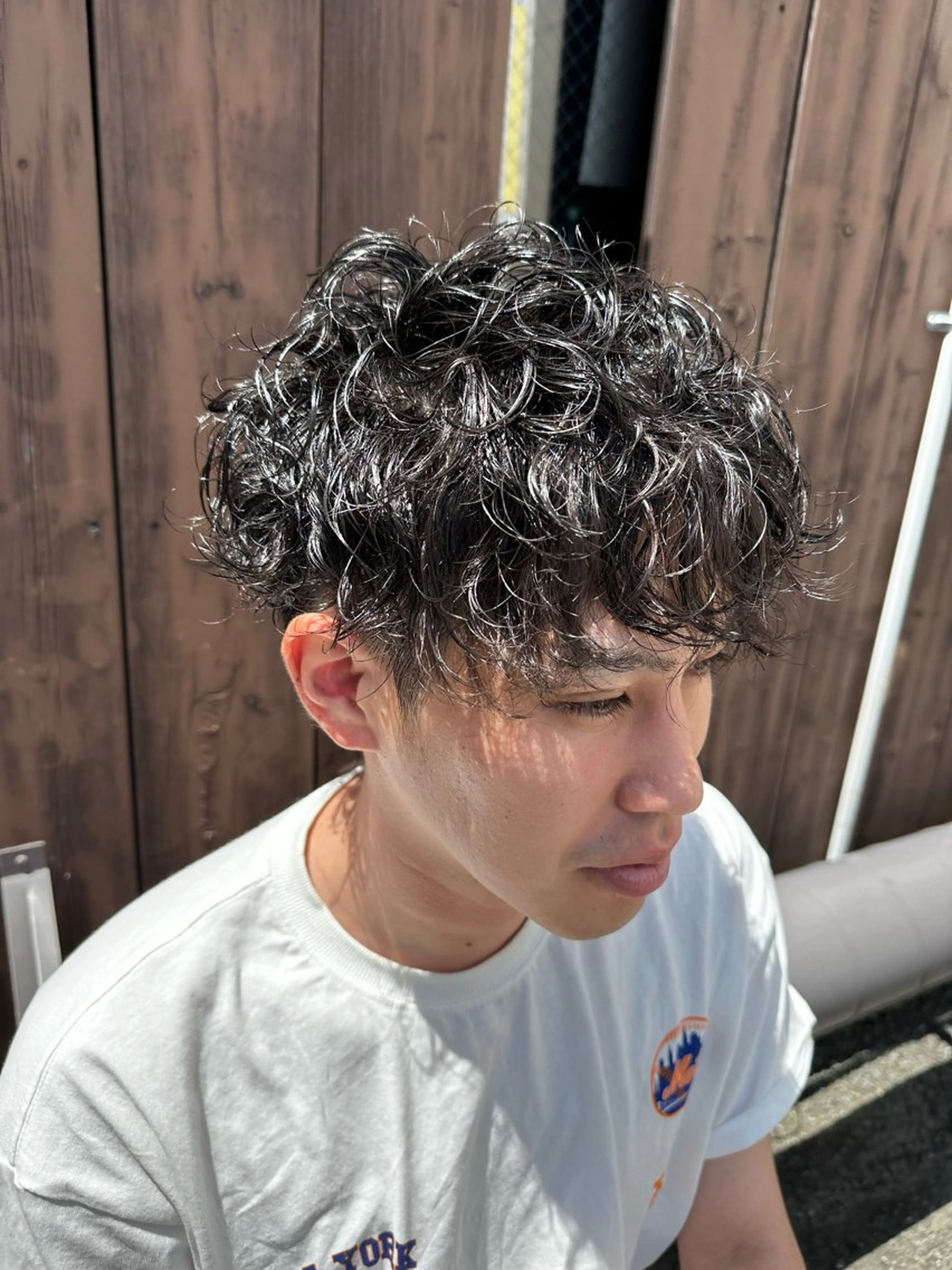 ショート パーマ メンズ 森本 光貴のヘアスタイル