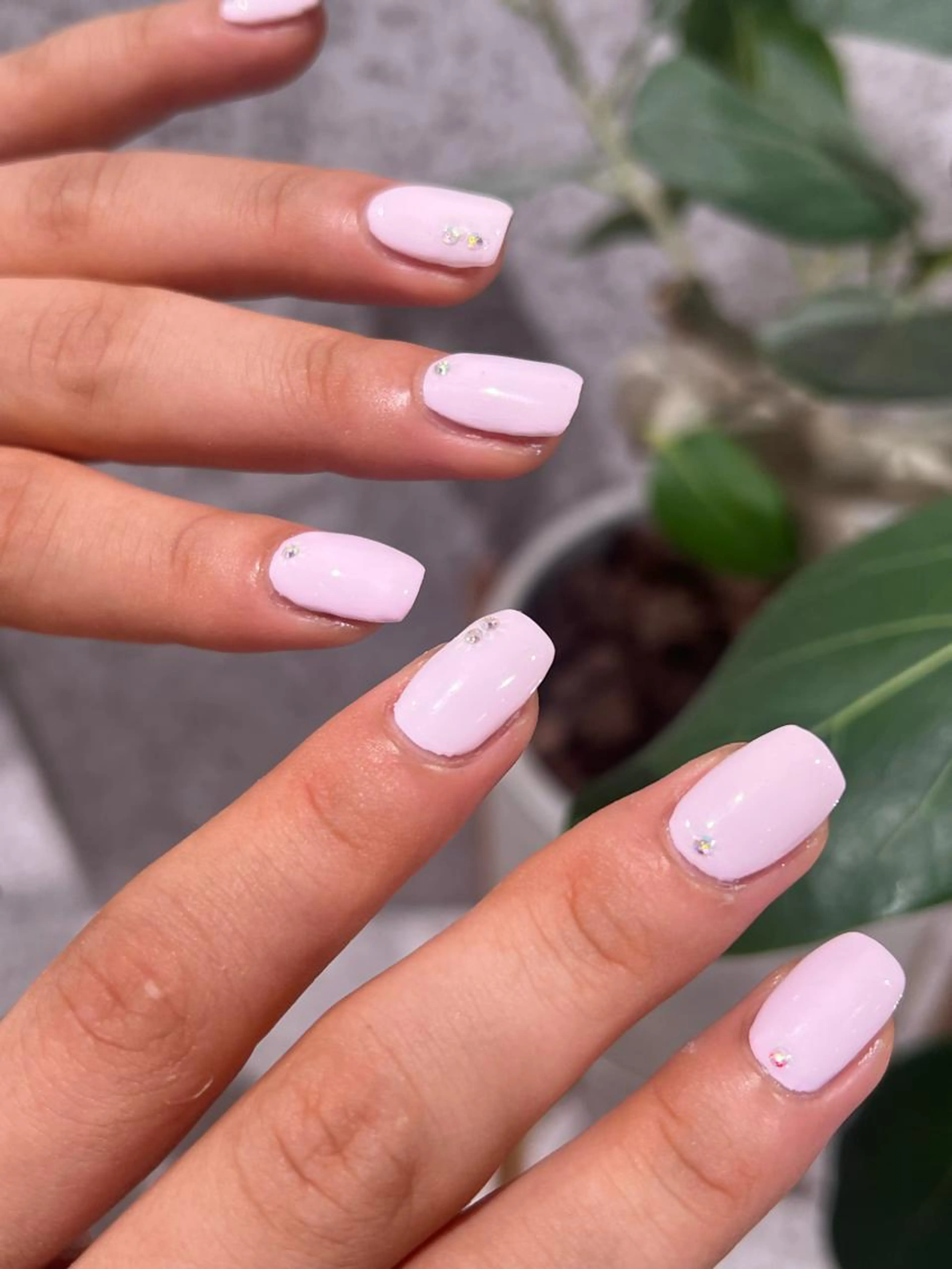 【自爪ジェル：ワンカラー 】((持ち込みパーツ可能))🪩🤍の写真