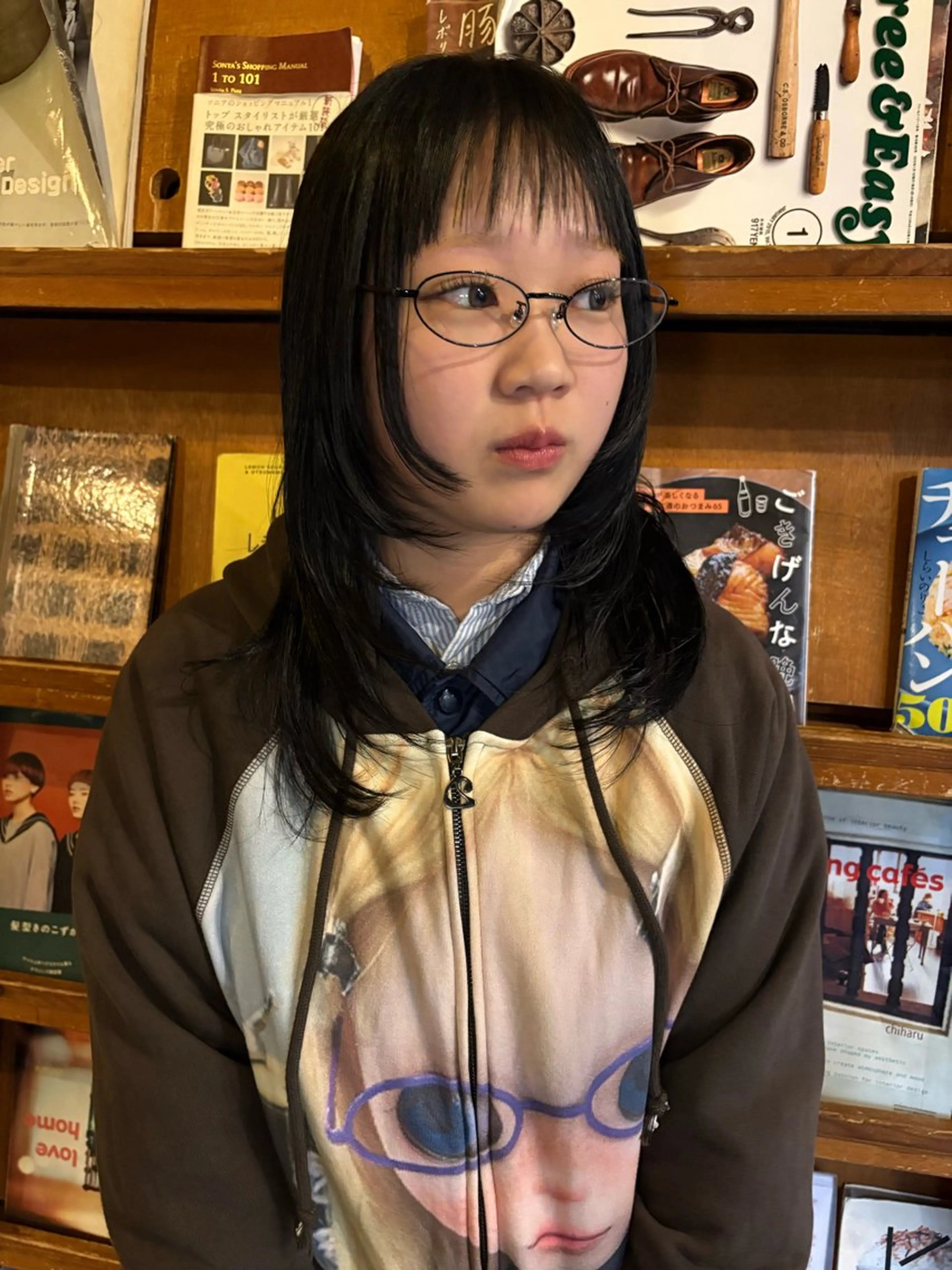 セミロング カラー 無料カット/ 癖毛風パーマ/凜のヘアスタイル