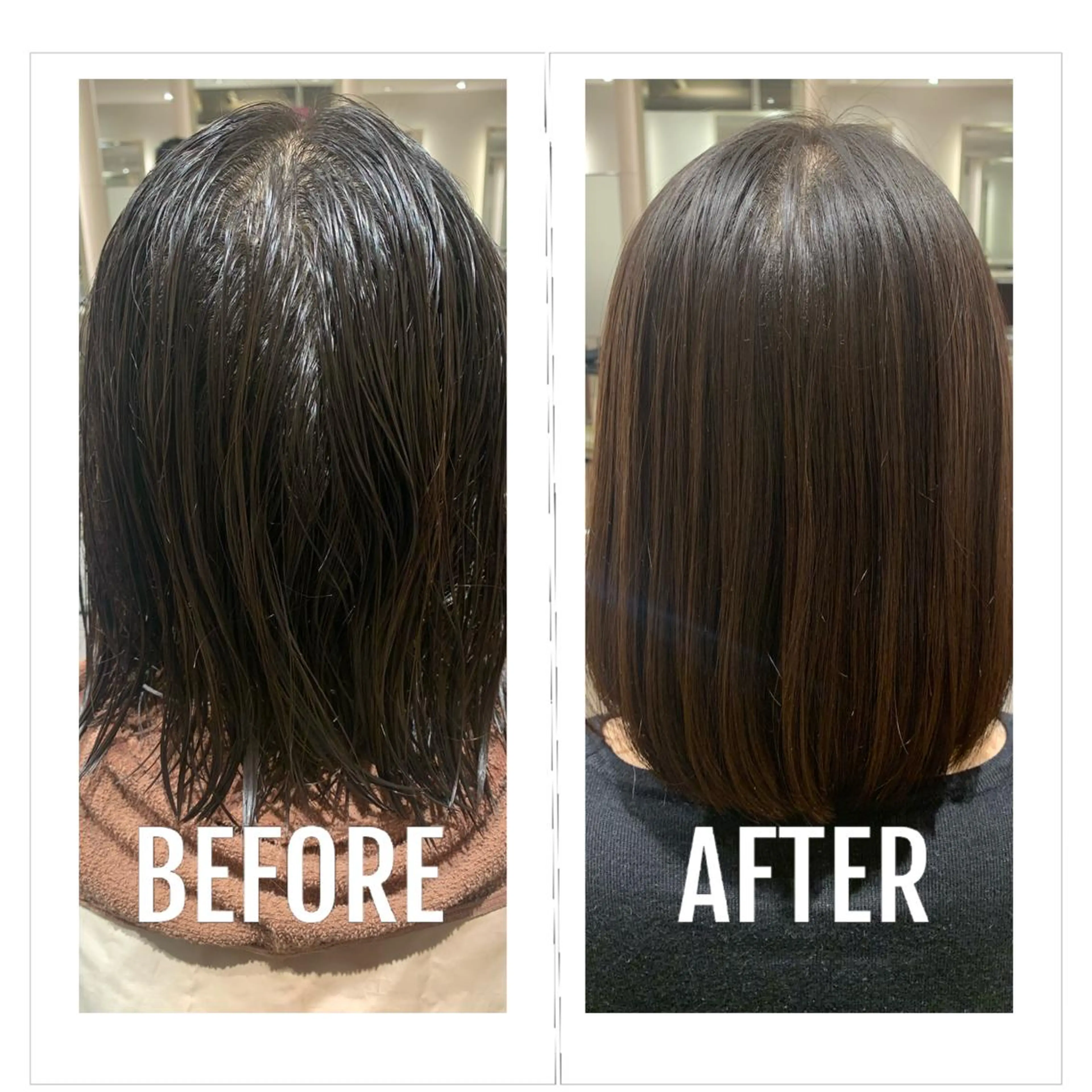 ミディアム パーマ ストレートパーマ ショートカット🧸 ごとうさなのヘアスタイル