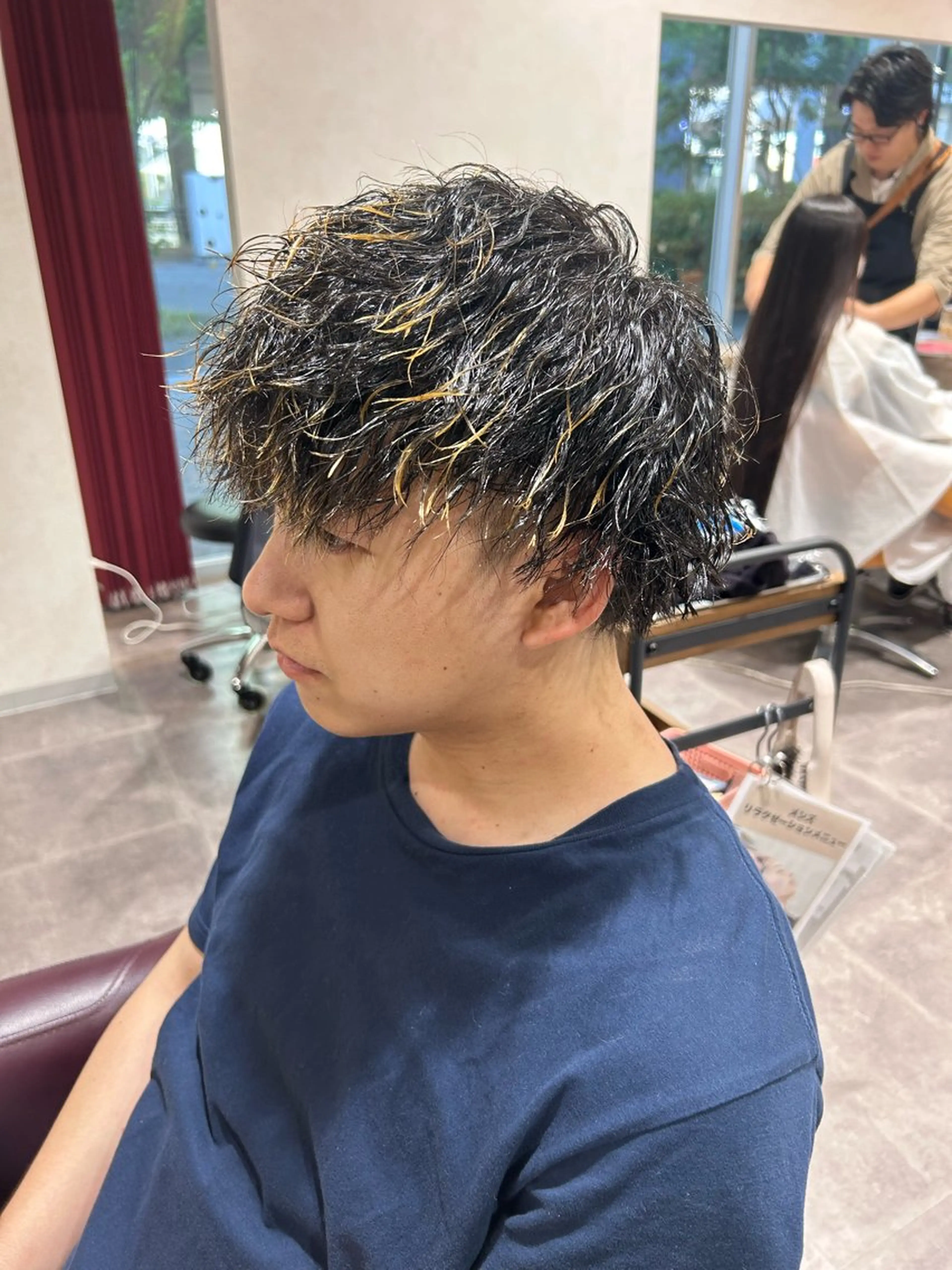 ミディアム ミディアムパーマ 福壽 智也のヘアスタイル