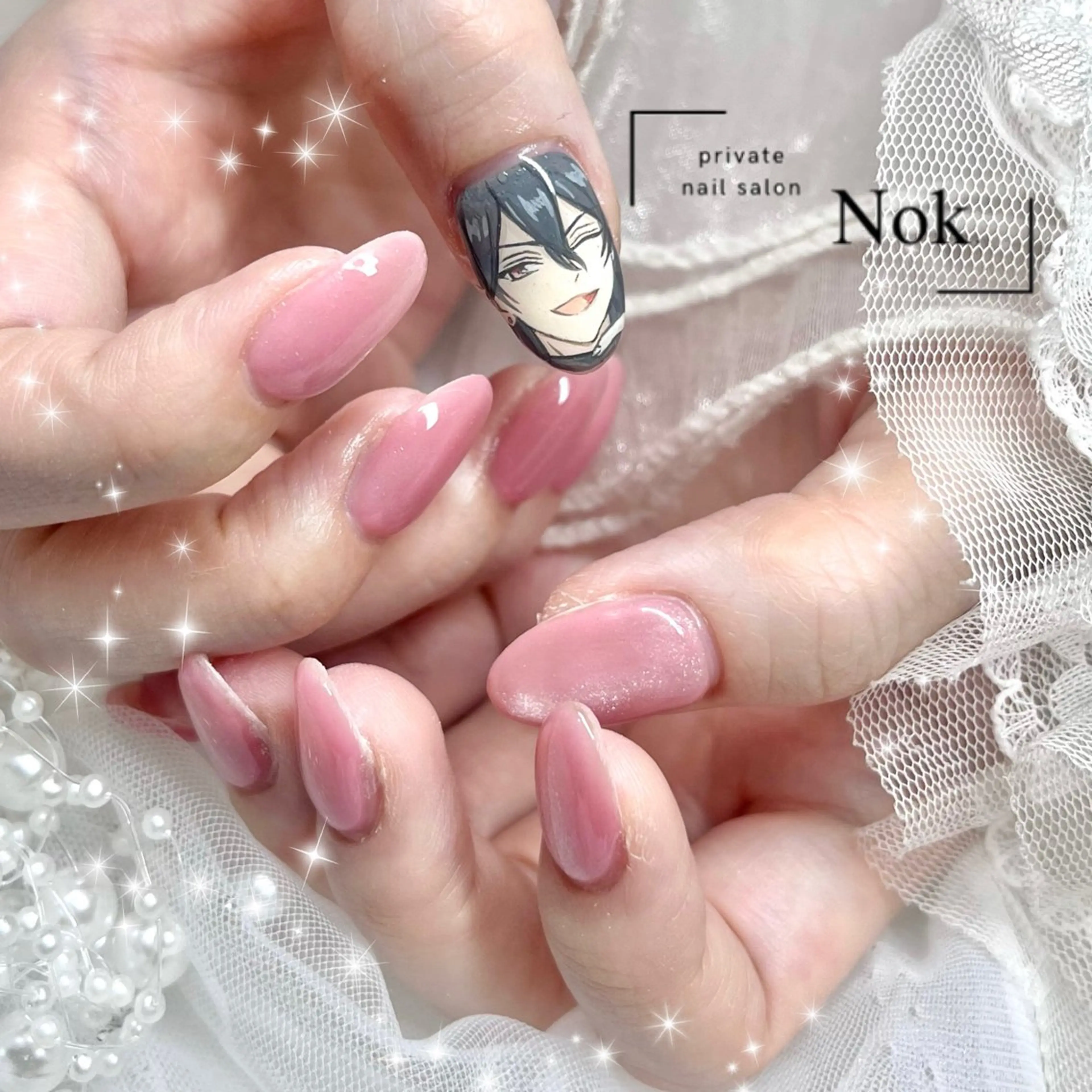 ネイル マグネットネイル ハンドネイル 池袋痛ネイル Nok. 渡辺のネイルデザイン